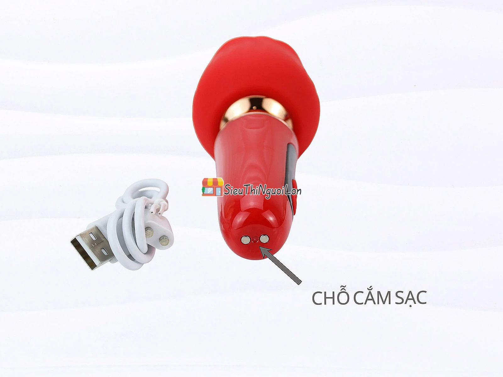 Máy massage điểm G nhánh hoa hồng đỏ