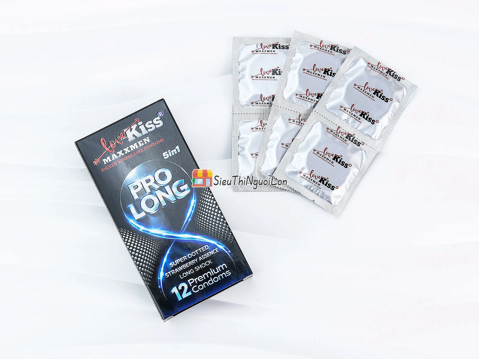 Bao cao su Love Kiss Maxxmen Pro Long 5in1 – kéo dài cuộc yêu