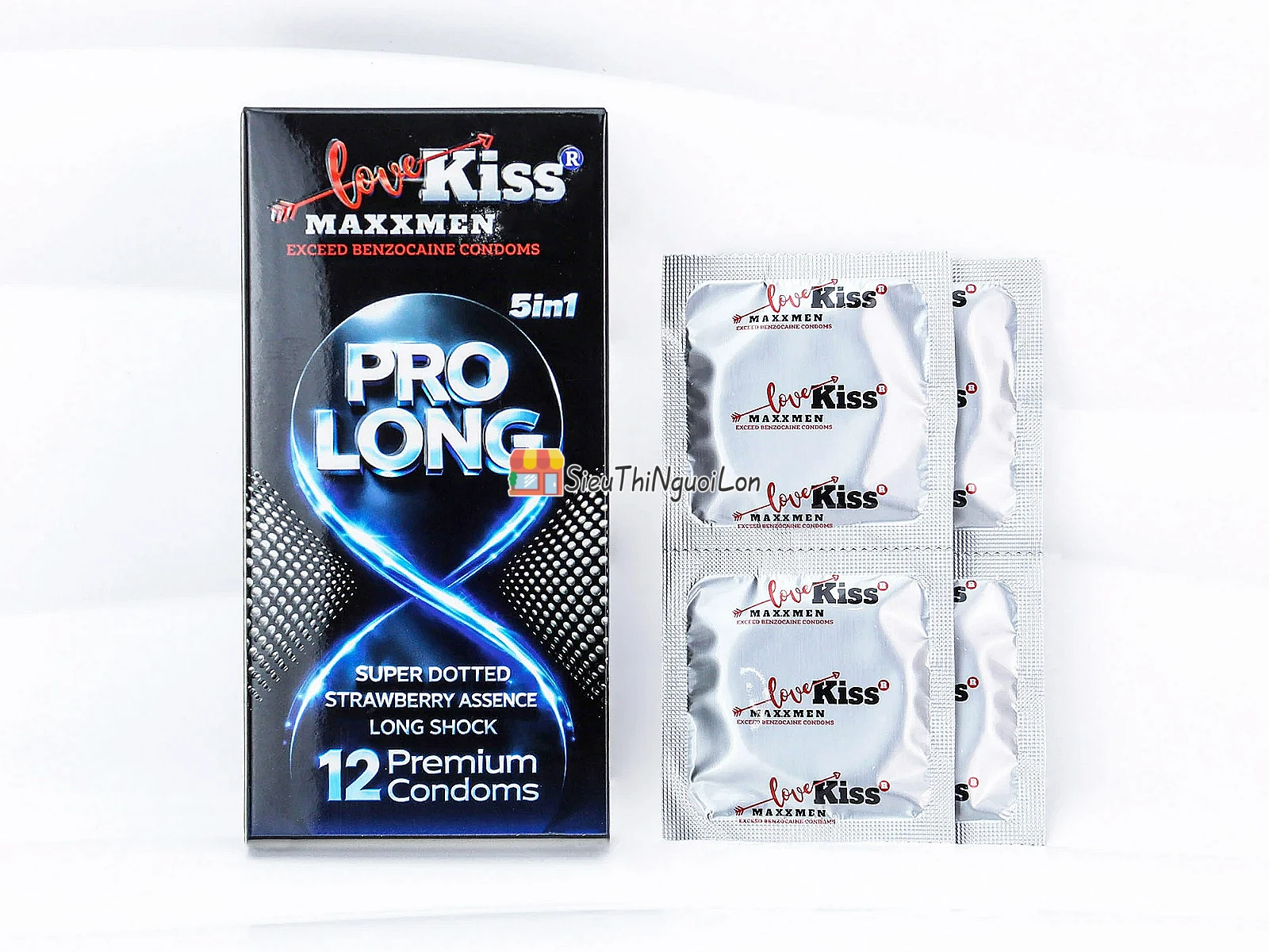Bao cao su Love Kiss Maxxmen Pro Long 5in1 – kéo dài cuộc yêu