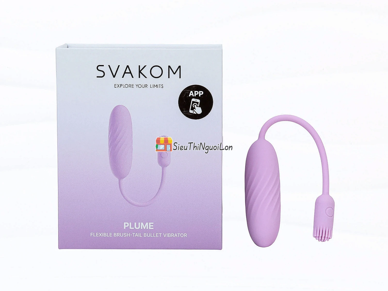 Trứng rung SVAKOM Plume – đuôi cọ mềm, điều khiển qua App