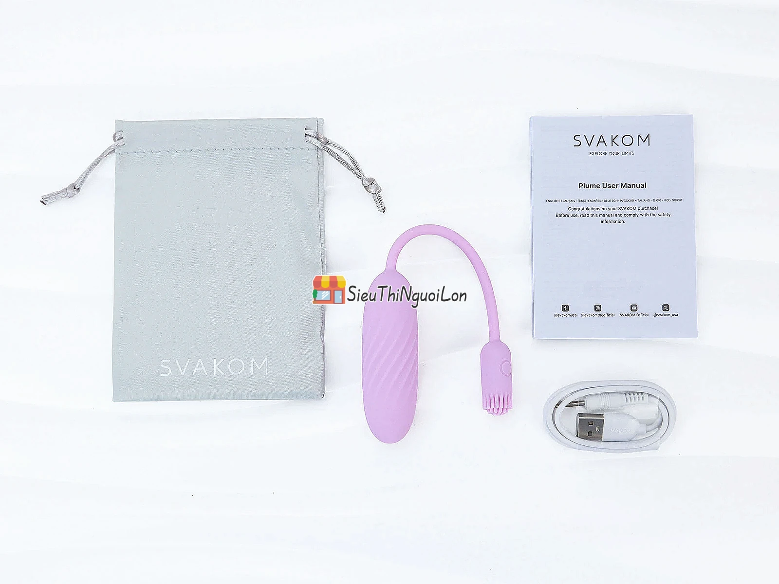 Trứng rung SVAKOM Plume – đuôi cọ mềm, điều khiển qua App