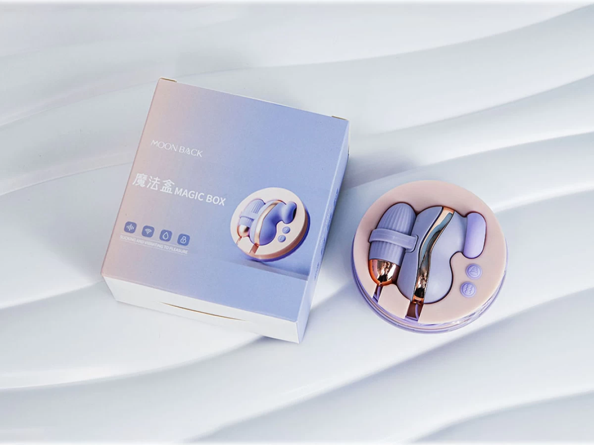 Trứng rung Moon Back Magic Box – rung + hút 2 đầu