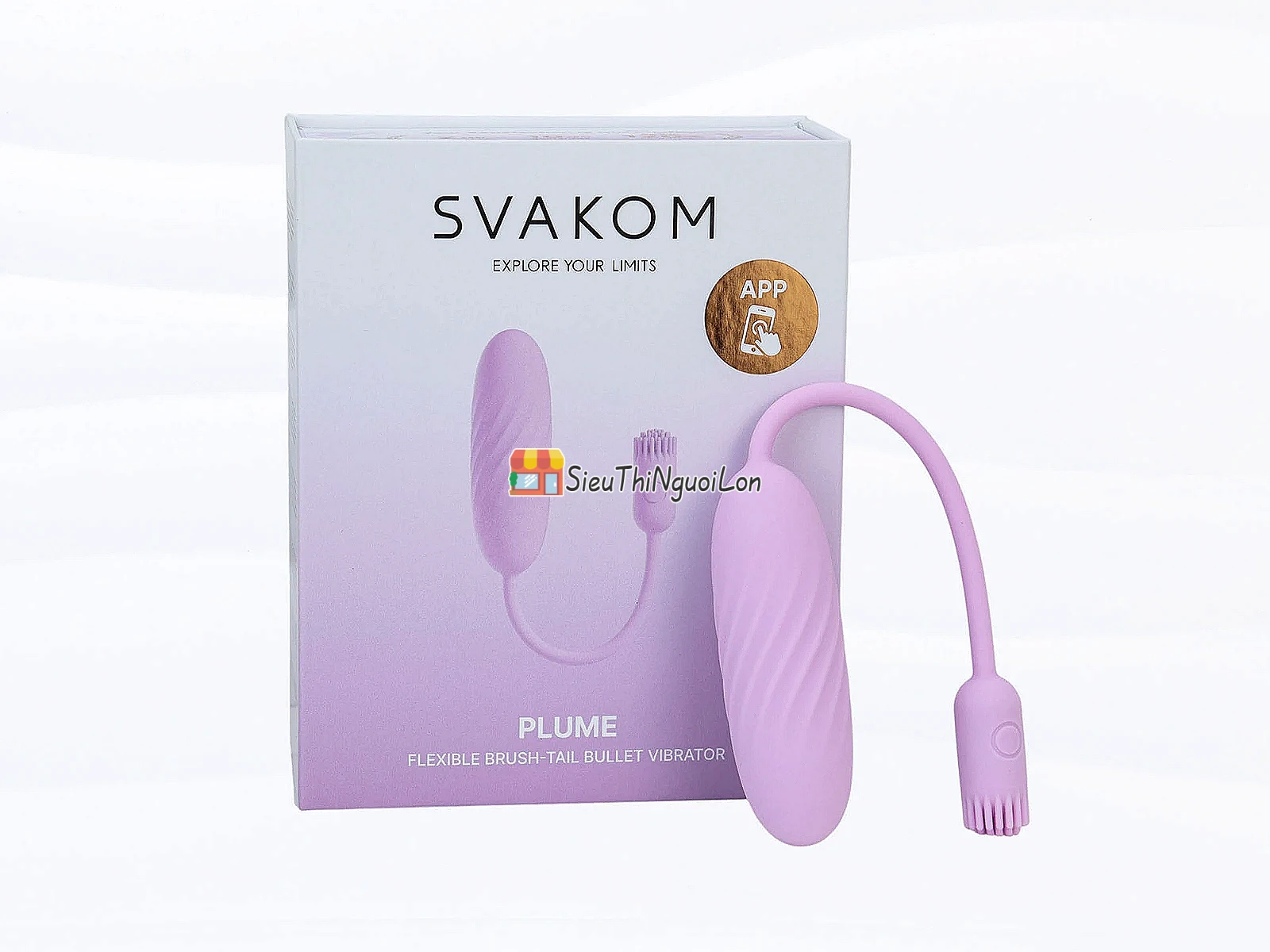 Trứng rung SVAKOM Plume – đuôi cọ mềm, điều khiển qua App