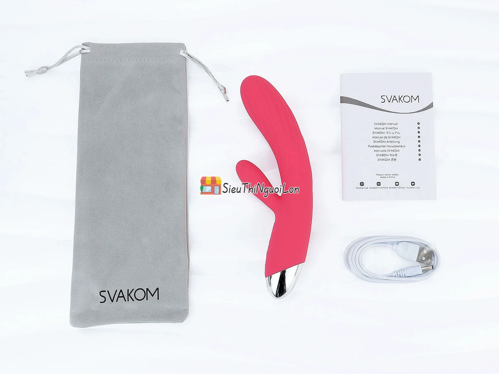 Máy mát xa điểm G Svakom Angel – rung kép, sưởi ấm