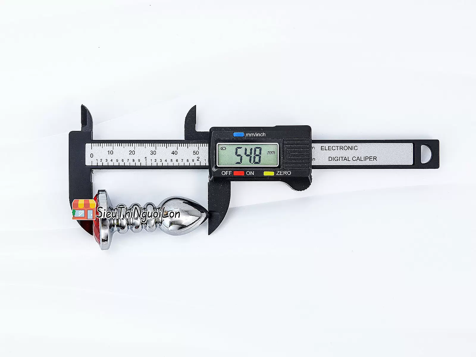 Đồ chơi kích hậu Inox xoắn ốc đuôi pha lê màu cam