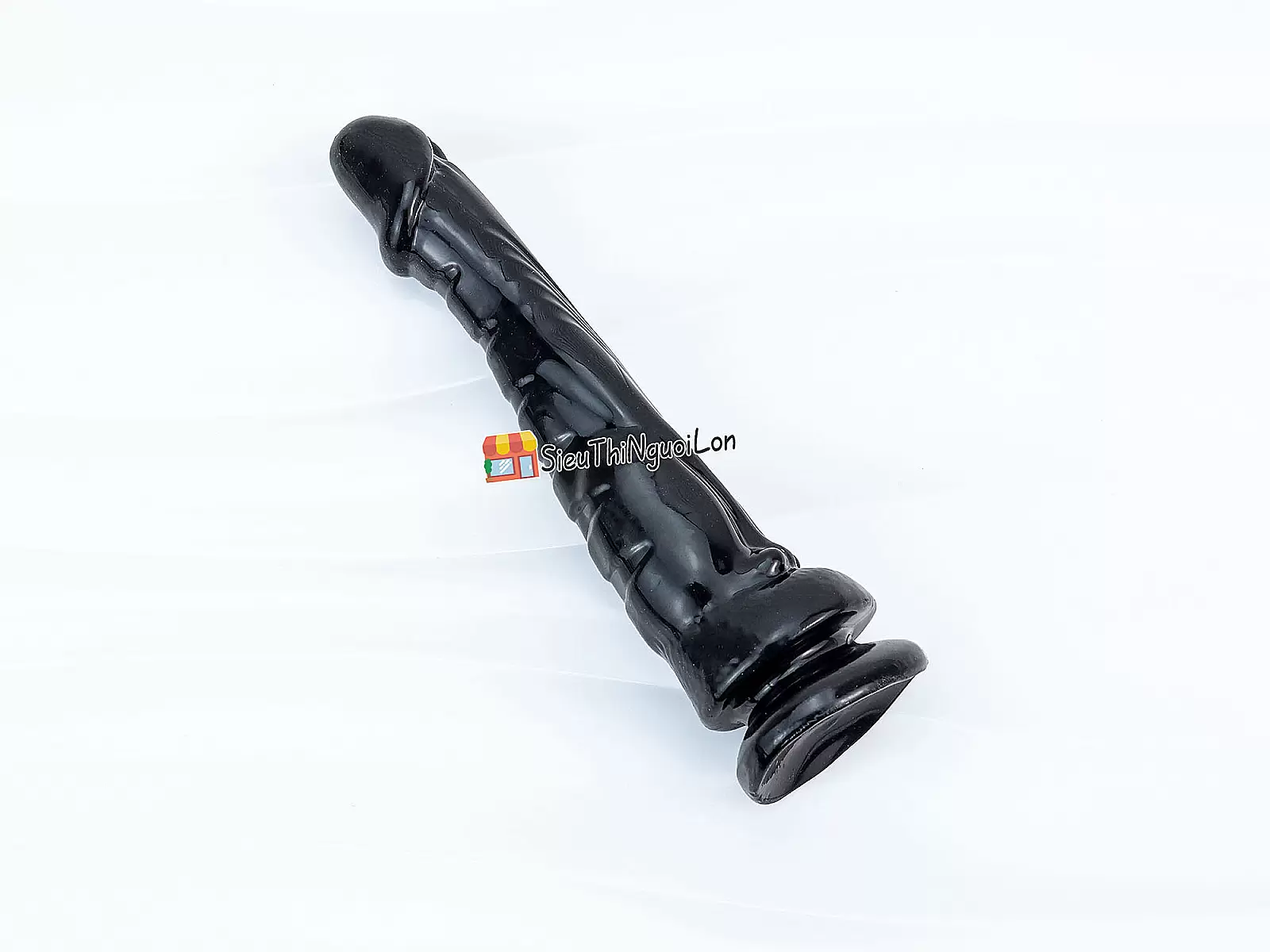 Dương vật giả có đế silicon mềm mại màu đen quyến rũ