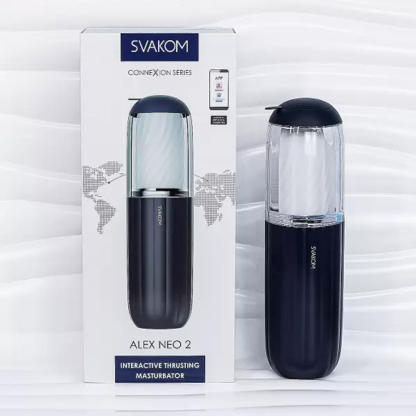 Âm đạo giả Svakom Alex Neo 2 rung thụt điều khiển điện thoại