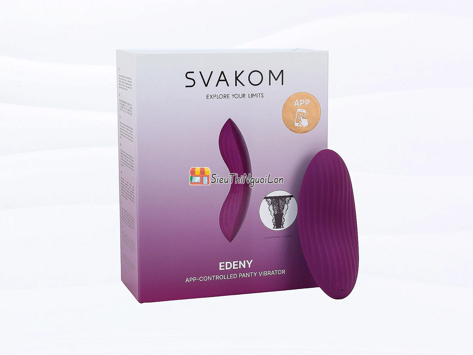 Lưỡi liếm âm đạo Svakom Edeny – siêu mềm, app, kèm quần lót