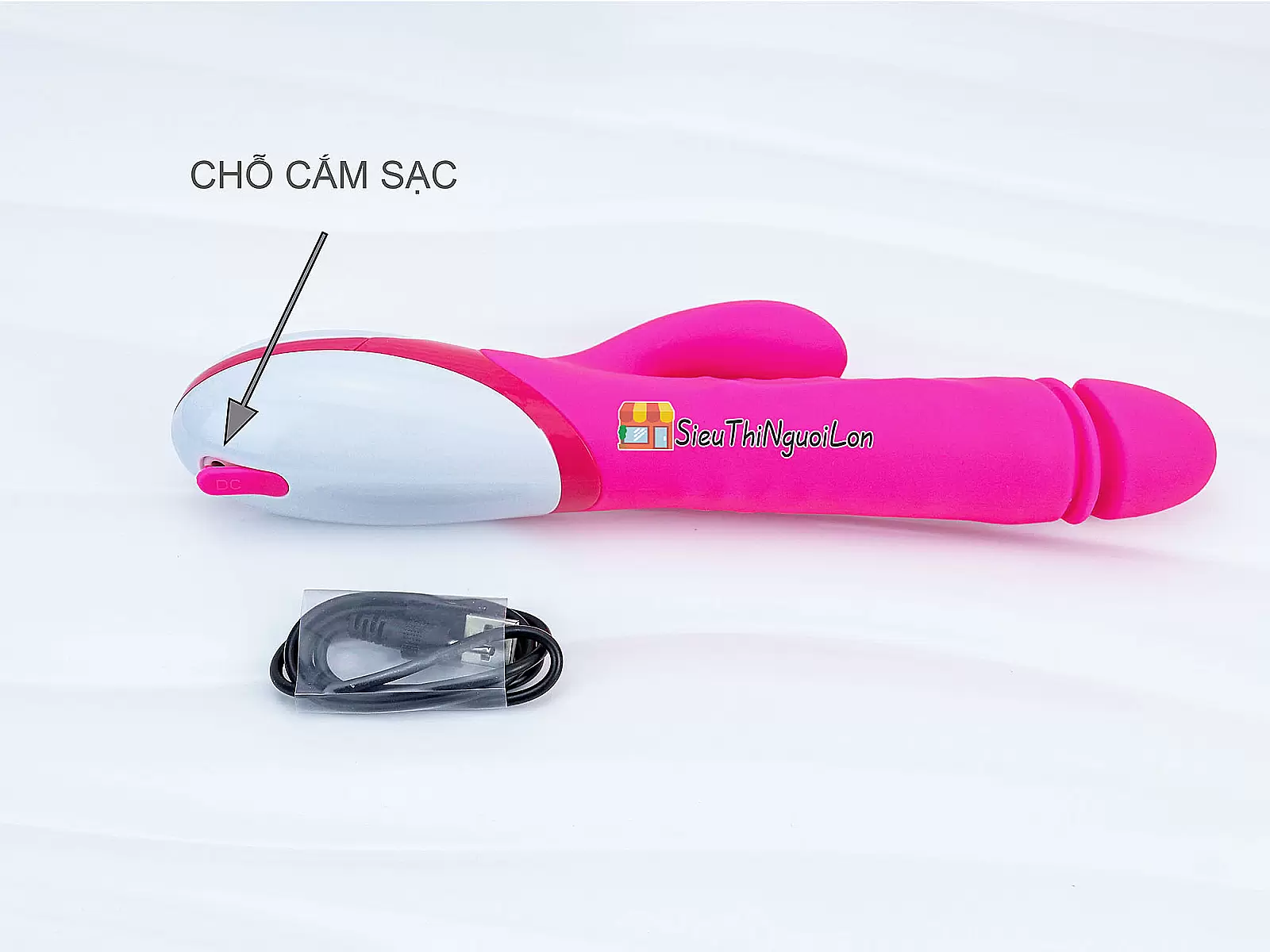 Dương vật giả Nalone Wave ấm nóng cao cấp có bi rung giật pin sạc