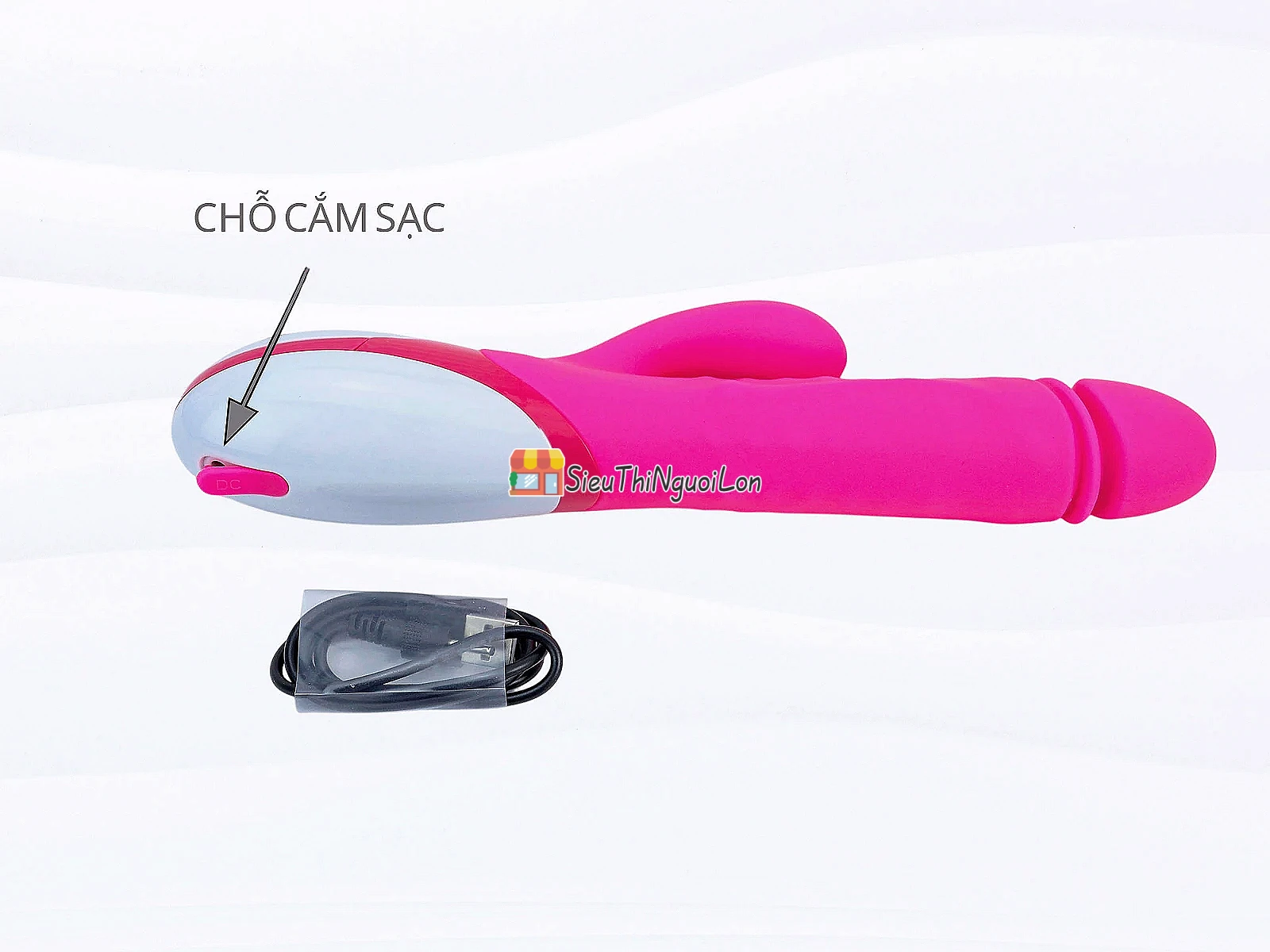 Dương vật giả Nalone Wave ấm nóng cao cấp có bi rung giật pin sạc