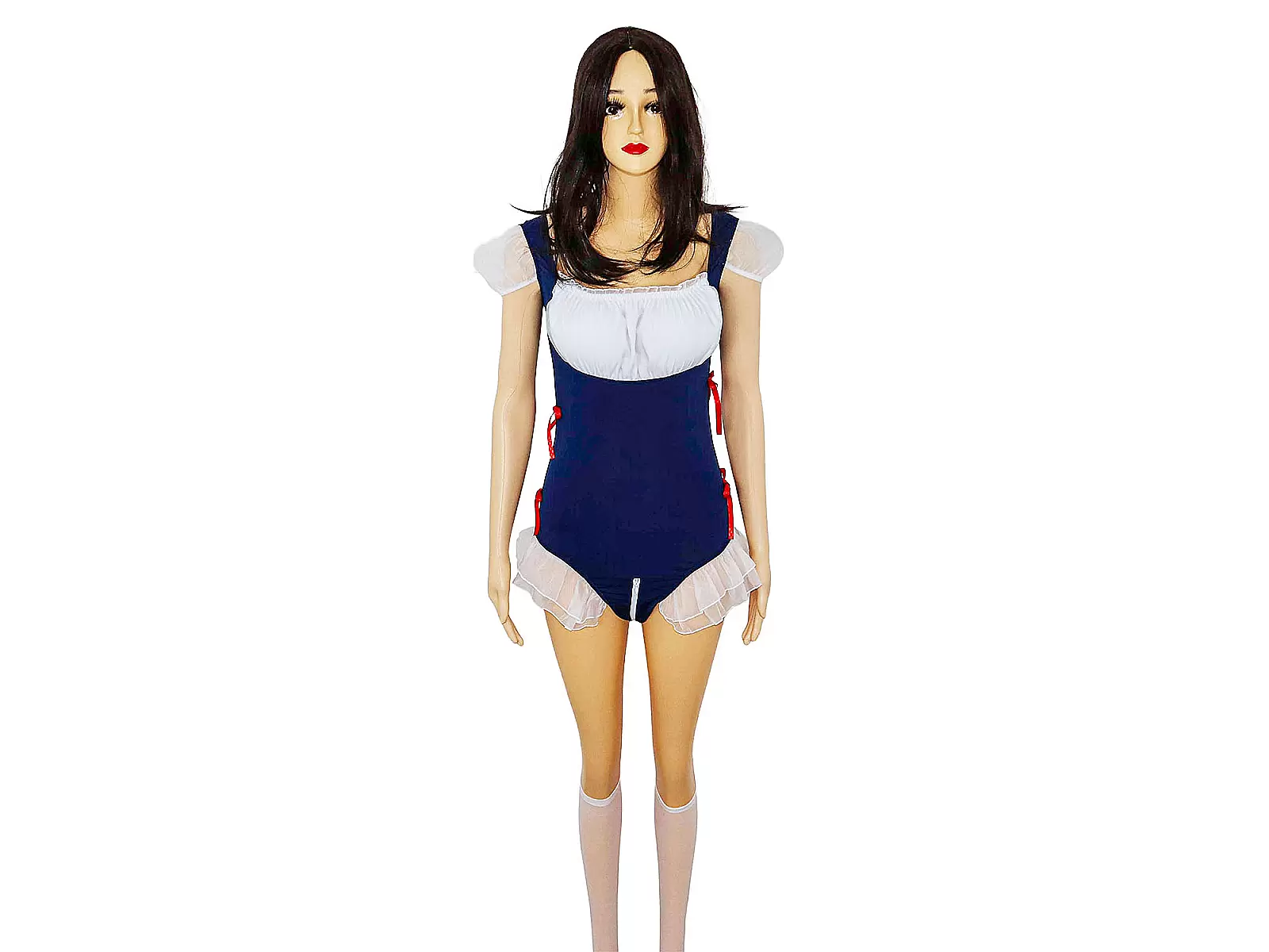 Bộ đồ chơi BDSM váy liền da – gợi cảm trọn set