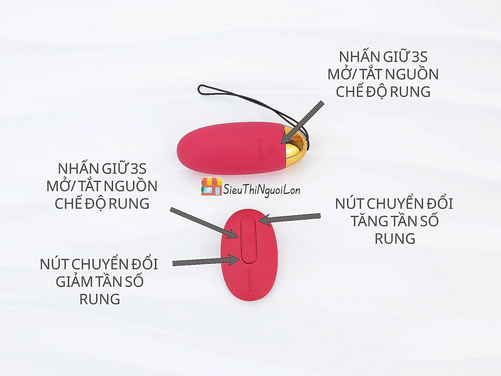 Trứng rung Svakom ELVA – pin sạc, remote, nhập khẩu USA