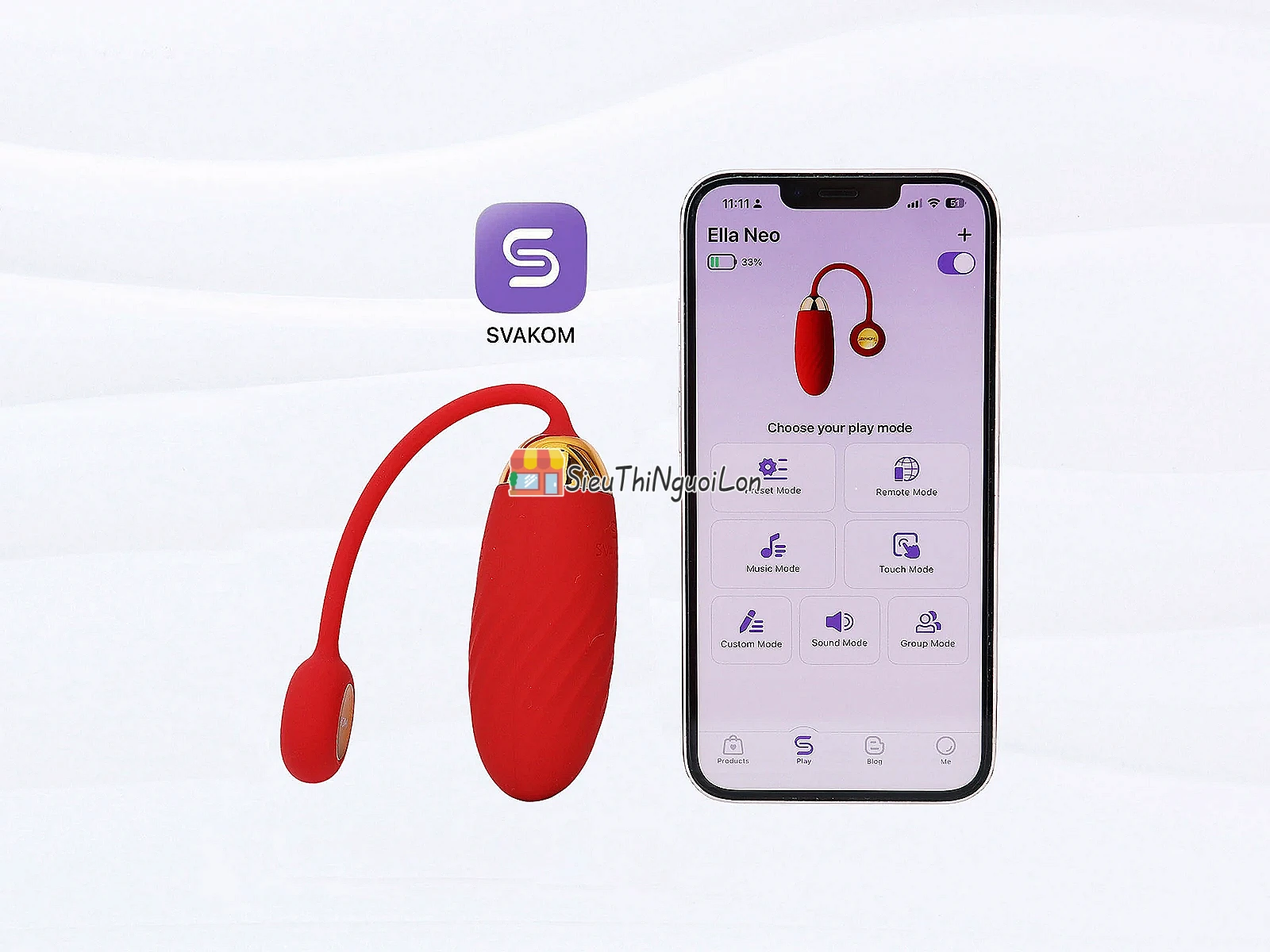 Trứng massage tình yêu Svakom Ella Neo điều khiển Smartphone