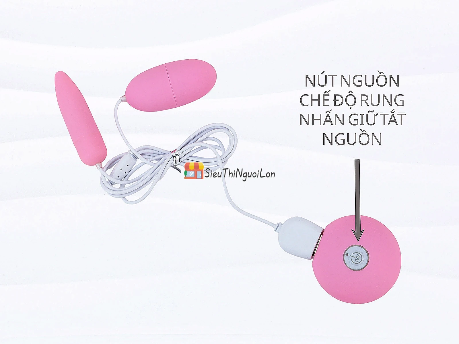 Trứng massage tình yêu 2 đầu MiChao pin tích hợp rung cực mạnh