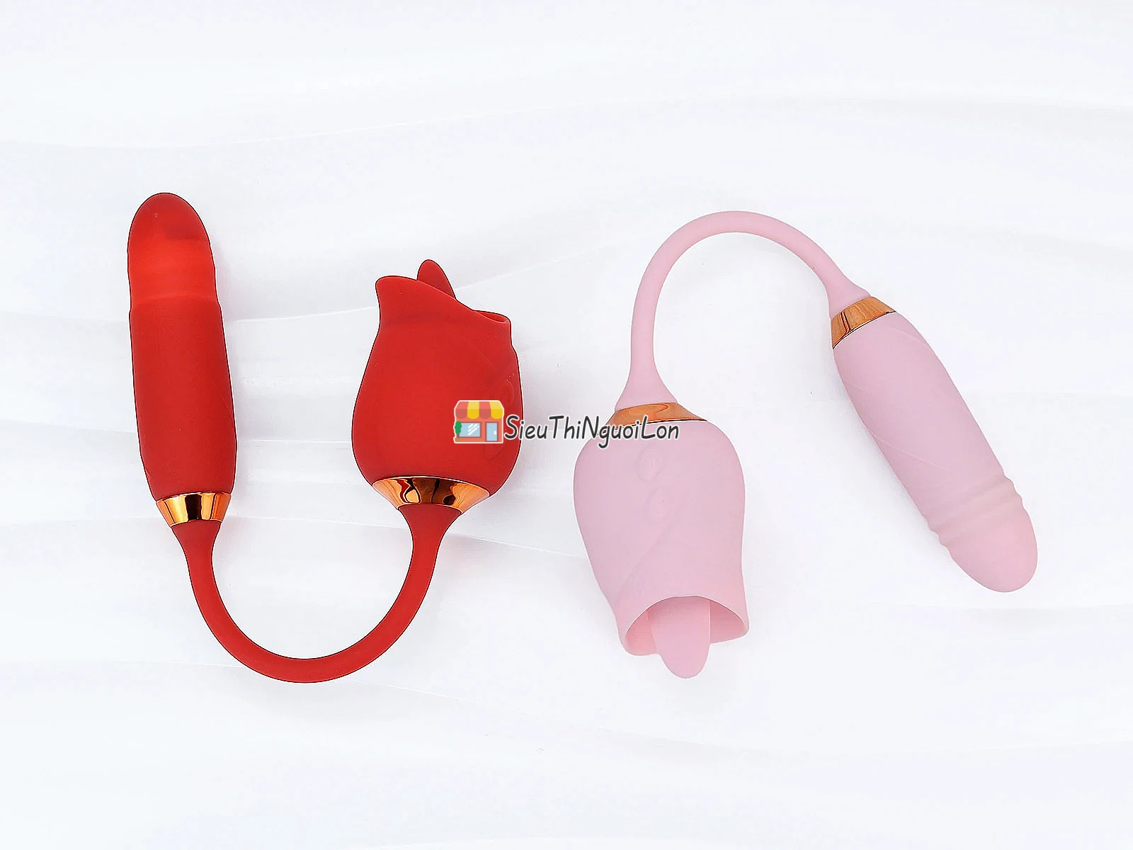 Trứng rung hoa hồng hai đầu lưỡi liếm và trứng rung thụt bồng nổ cảm xúc