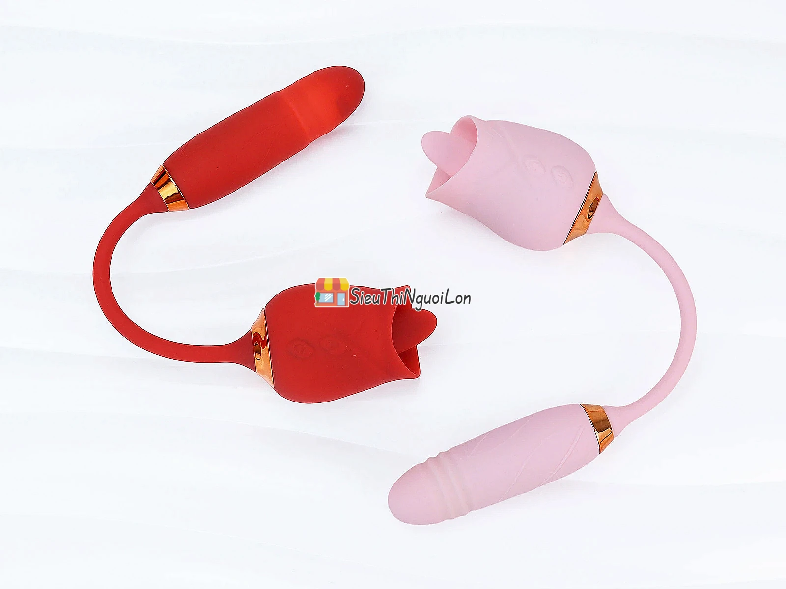 Trứng rung hoa hồng hai đầu lưỡi liếm và trứng rung thụt bồng nổ cảm xúc