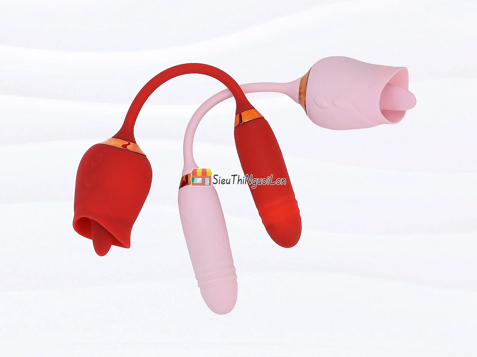 Trứng rung hoa hồng hai đầu lưỡi liếm và trứng rung thụt bồng nổ cảm xúc