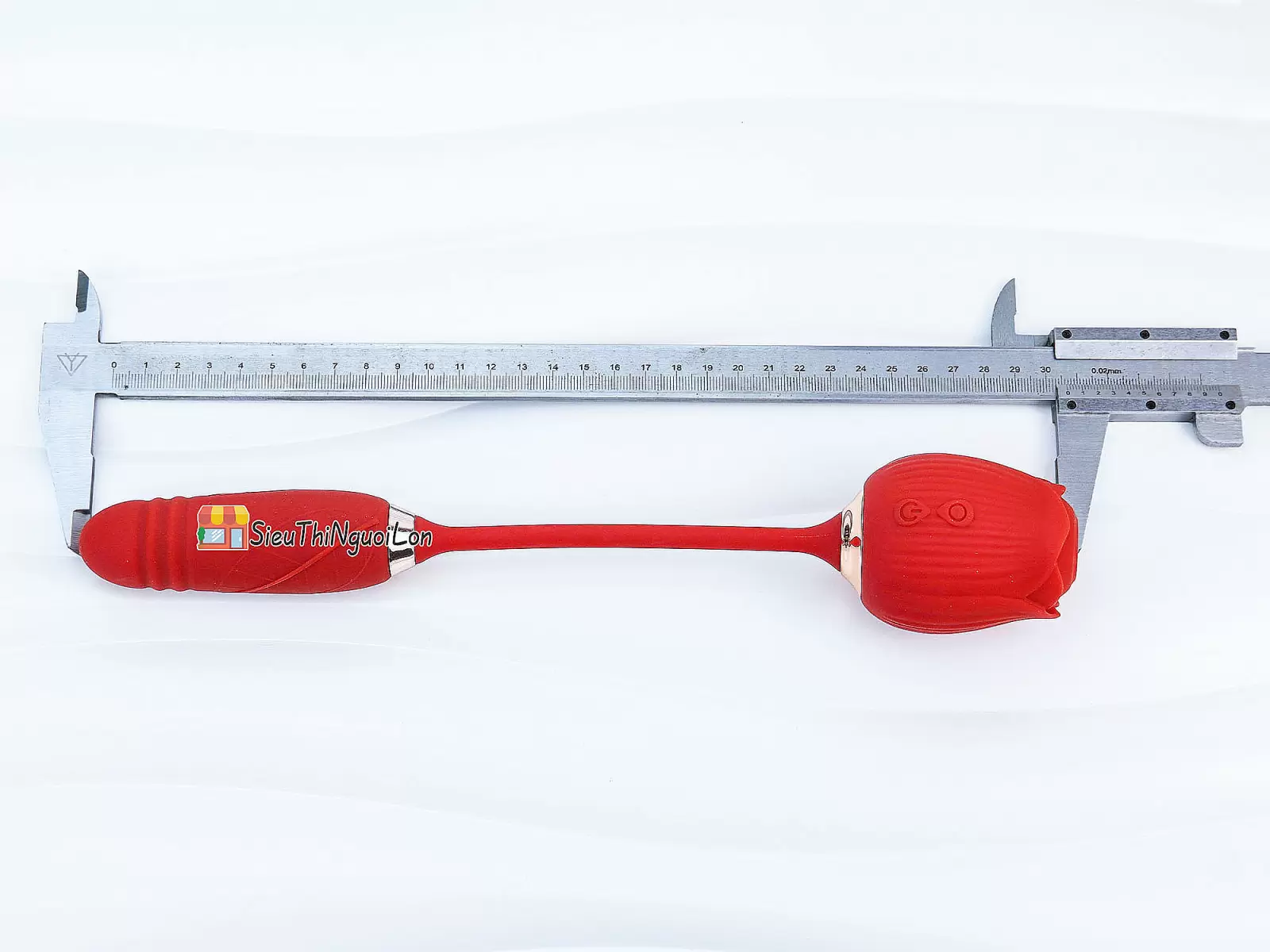 Trứng rung hoa hồng hai đầu lưỡi đánh và trứng rung thụt pin sạc