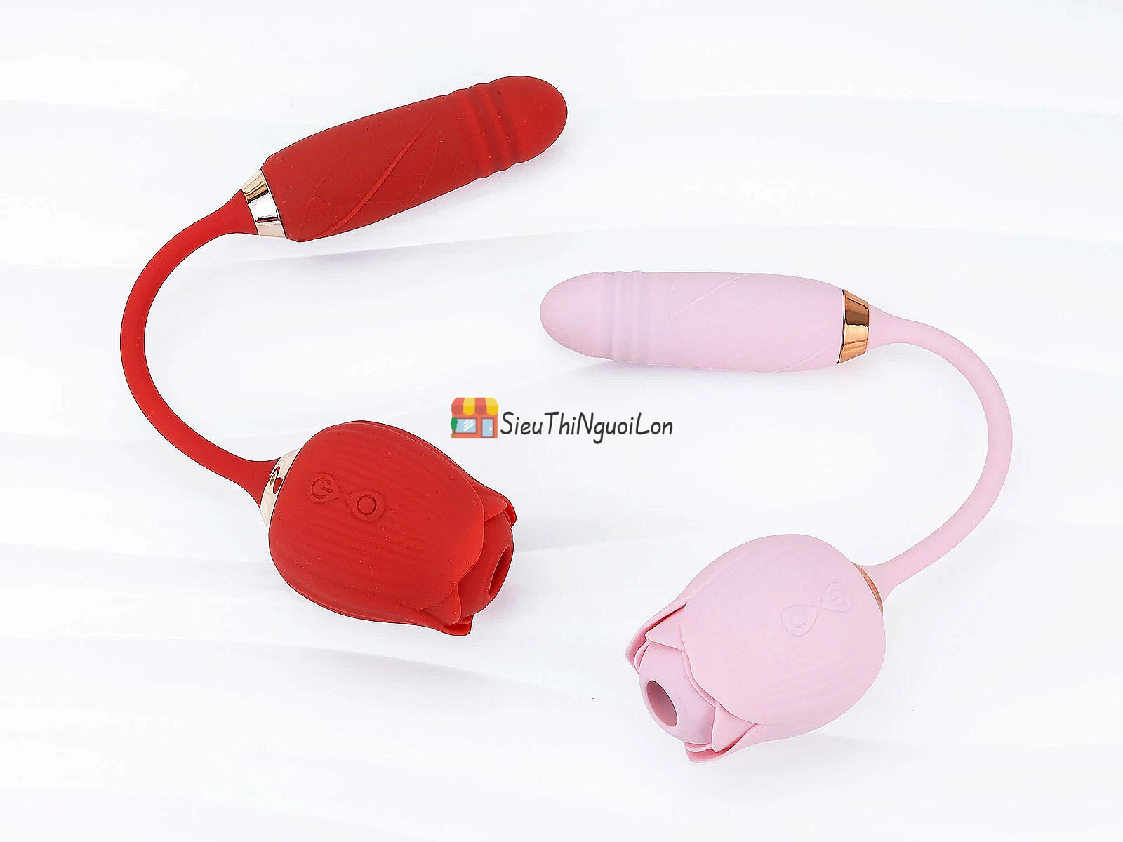 Trứng rung hoa hồng 2 đầu – lưỡi đánh và trứng thụt pin sạc