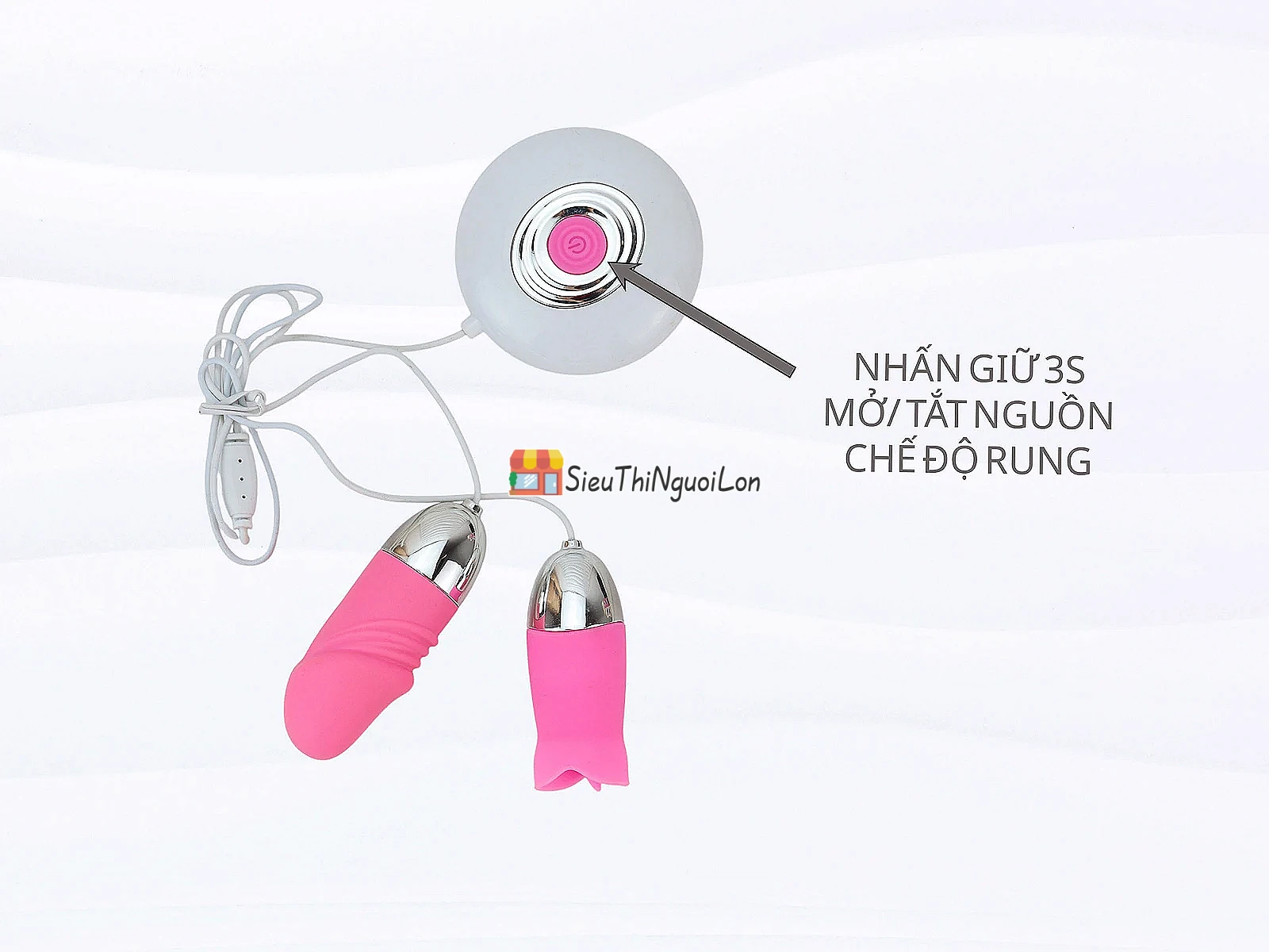 Trứng massage tình yêu mini 2 đầu Vibrating