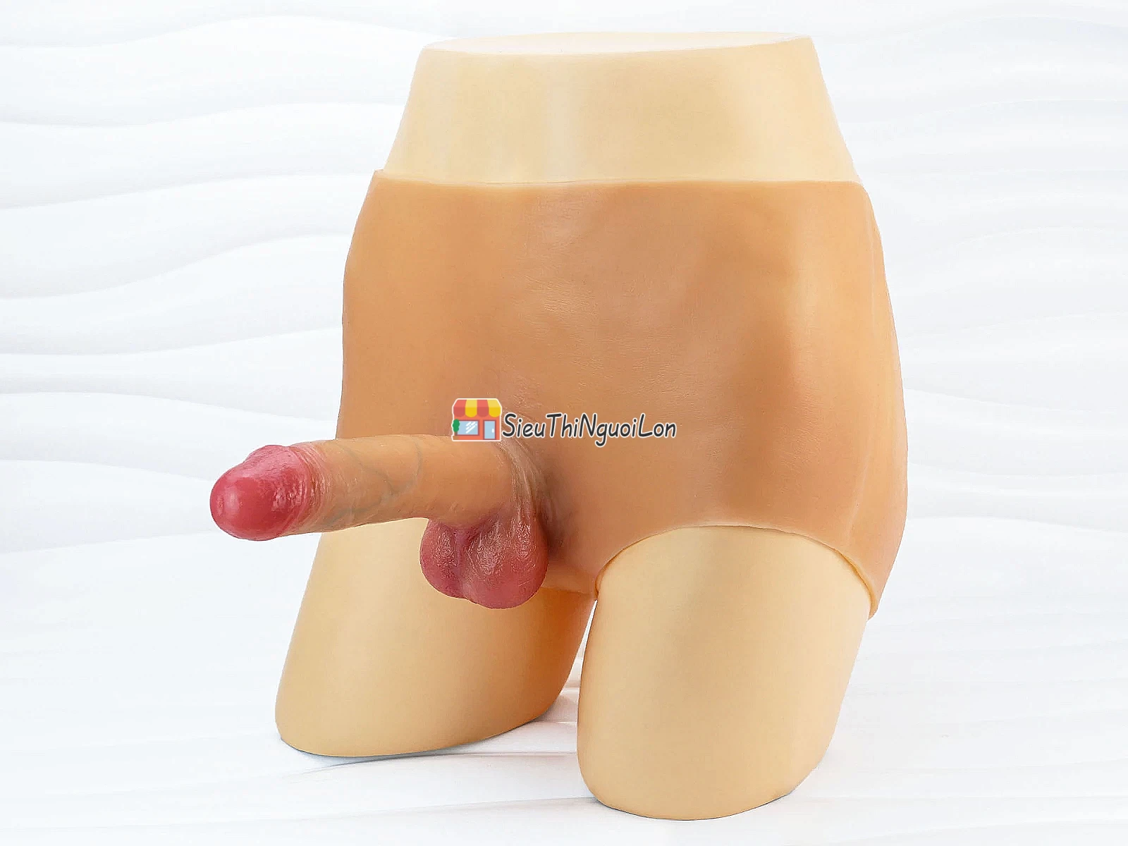 Quần silicon cu giả đặc ruột cho les – strap-on mềm