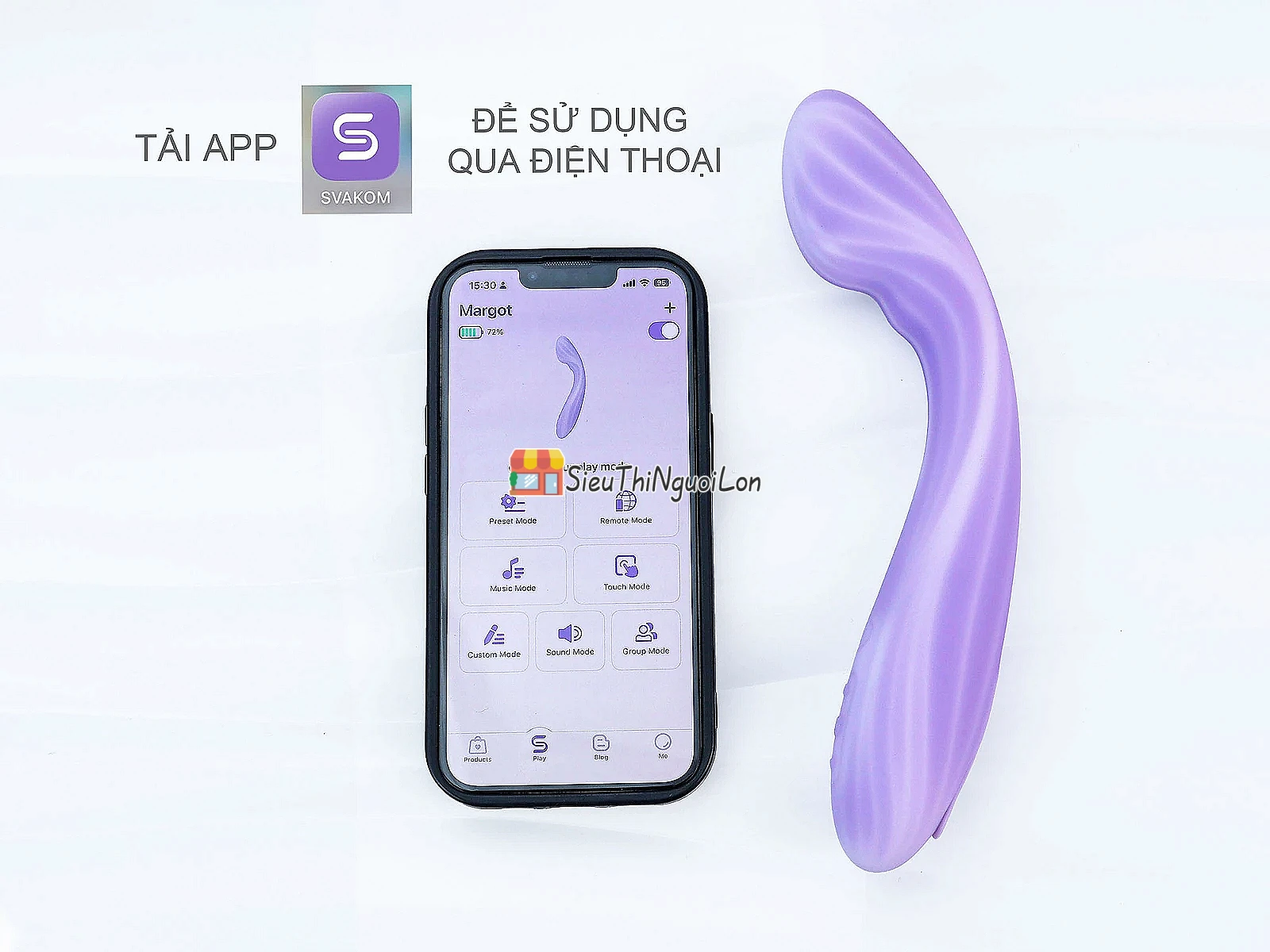 Máy massage Svakom Margot nhiều chế độ rung kết nối từ xa qua App điện thoại