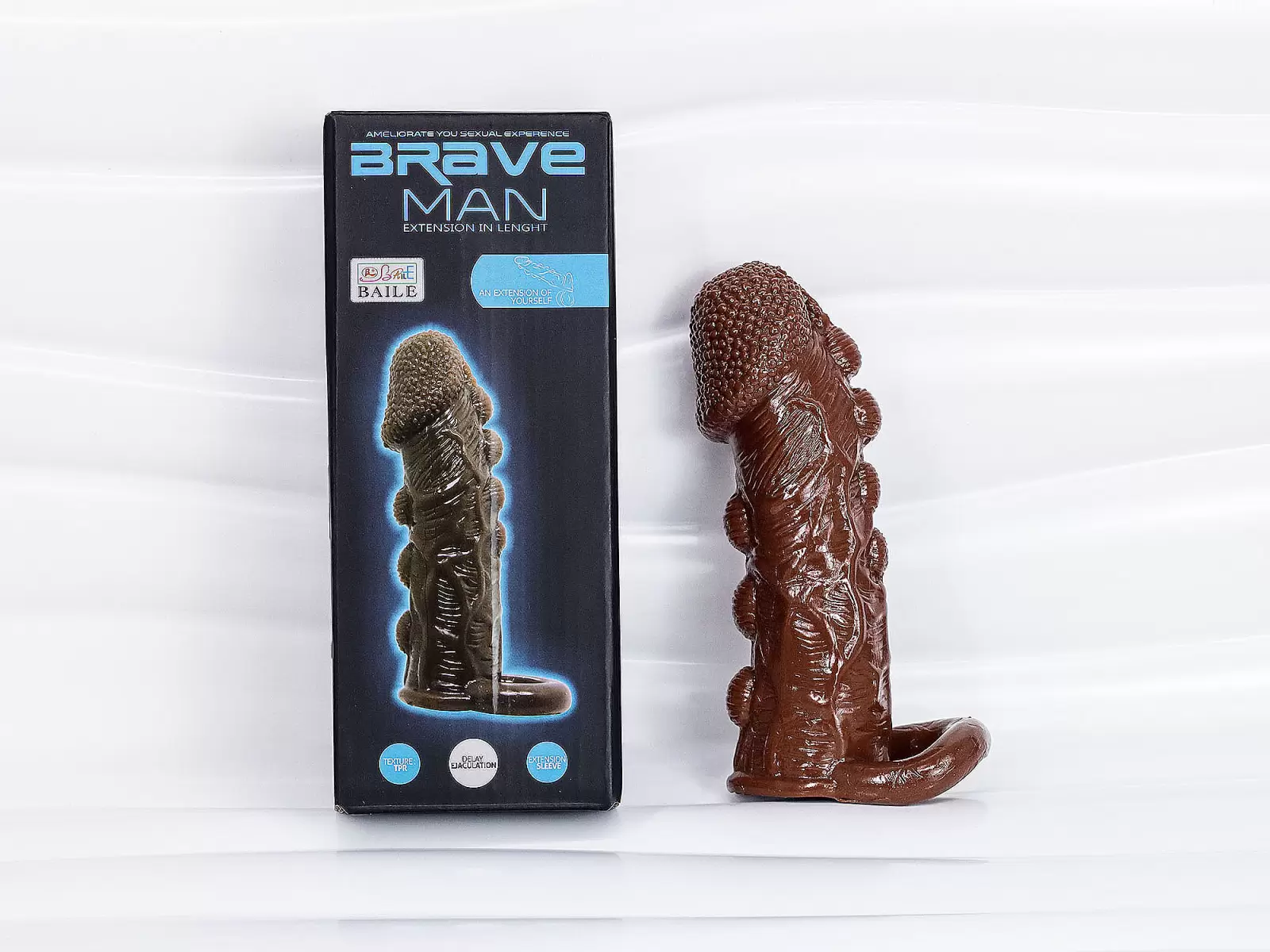 Bao đôn dên Brave Man có bi quai đeo da – kích thích mạnh
