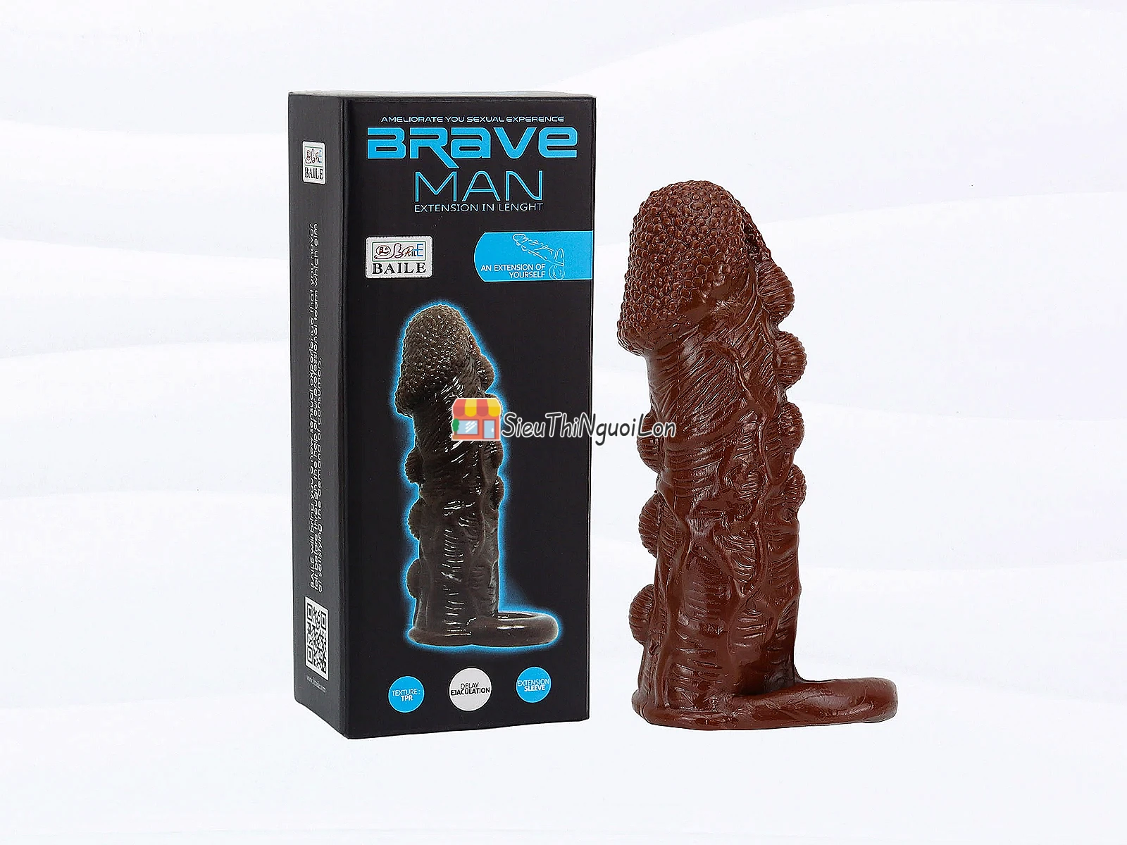 Bao đôn dên Brave Man có bi quai đeo da – kích thích mạnh