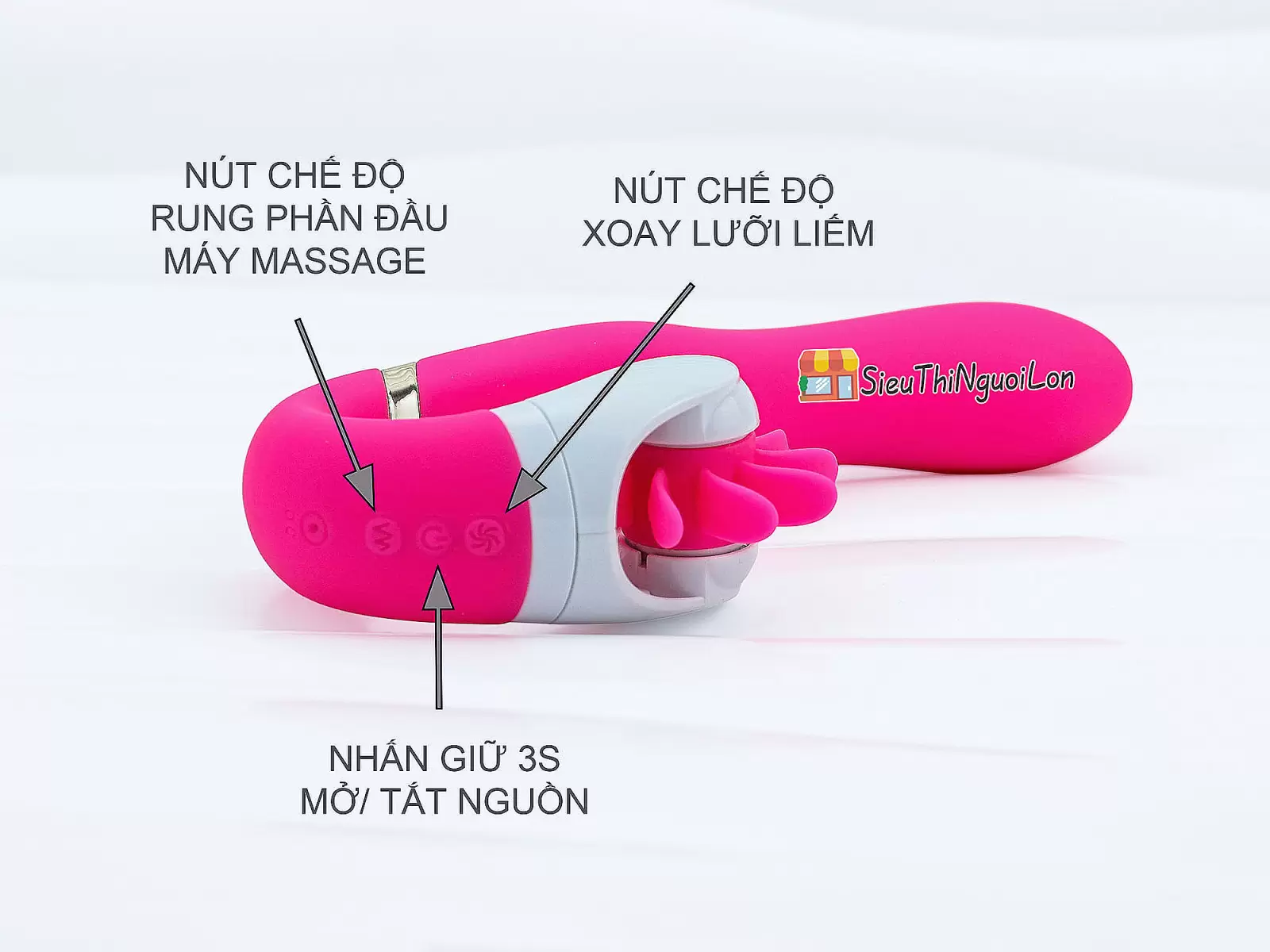 Lưỡi xoay rung massage phát nhiệt Dave CHI