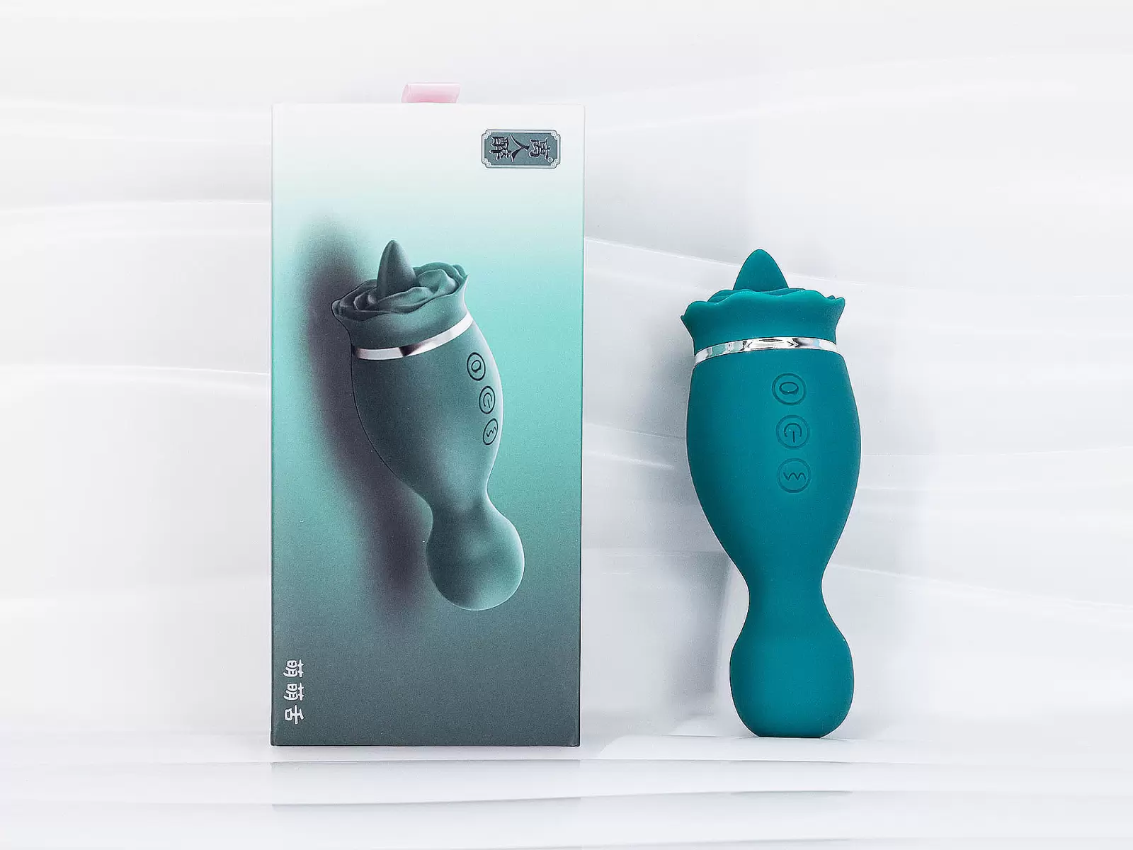 Máy lưỡi liếm hoa hồng 2 đầu v2 – liếm + rung nâng cấp