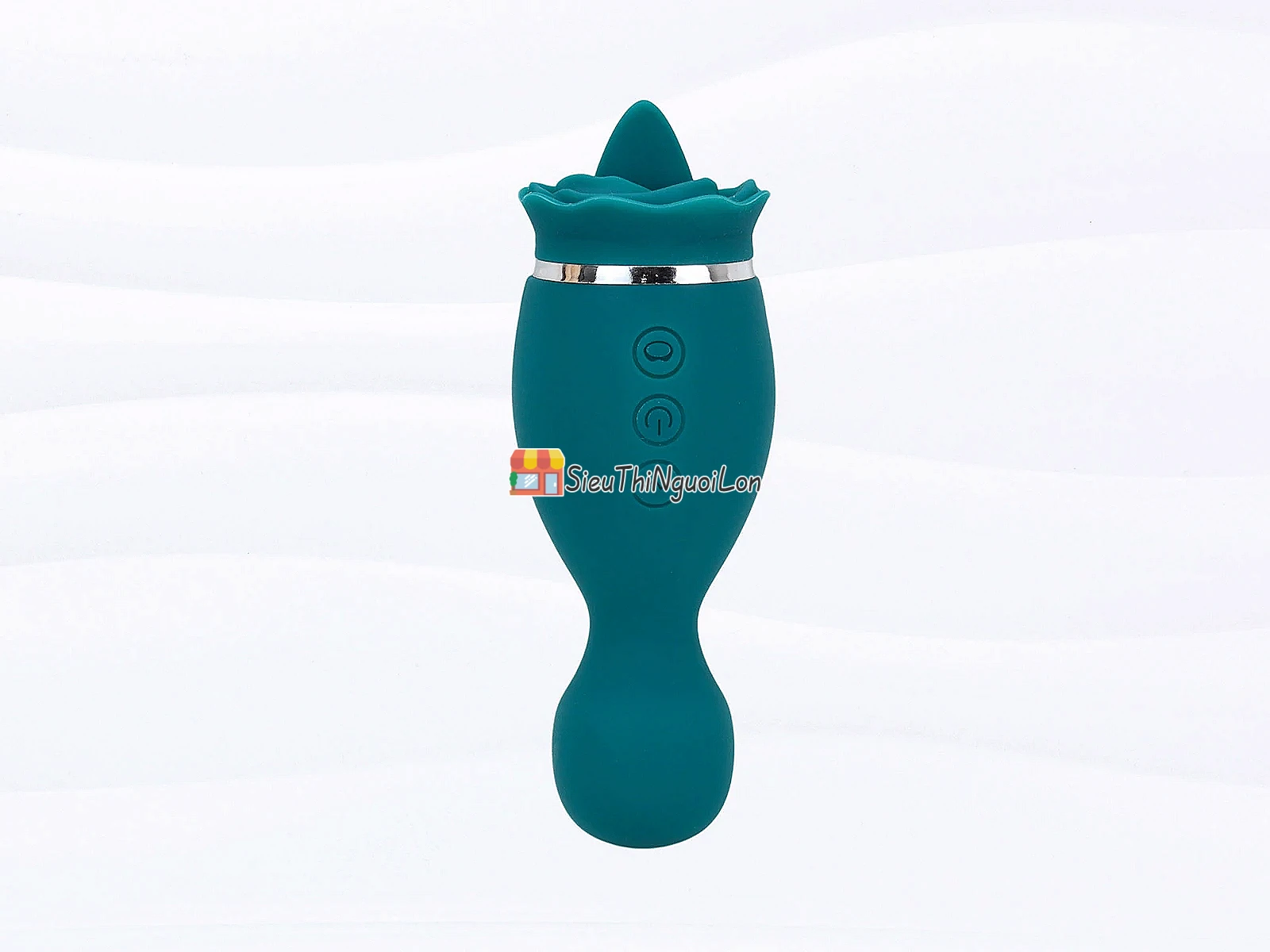 Máy lưỡi liếm hoa hồng 2 đầu v2 – liếm + rung nâng cấp