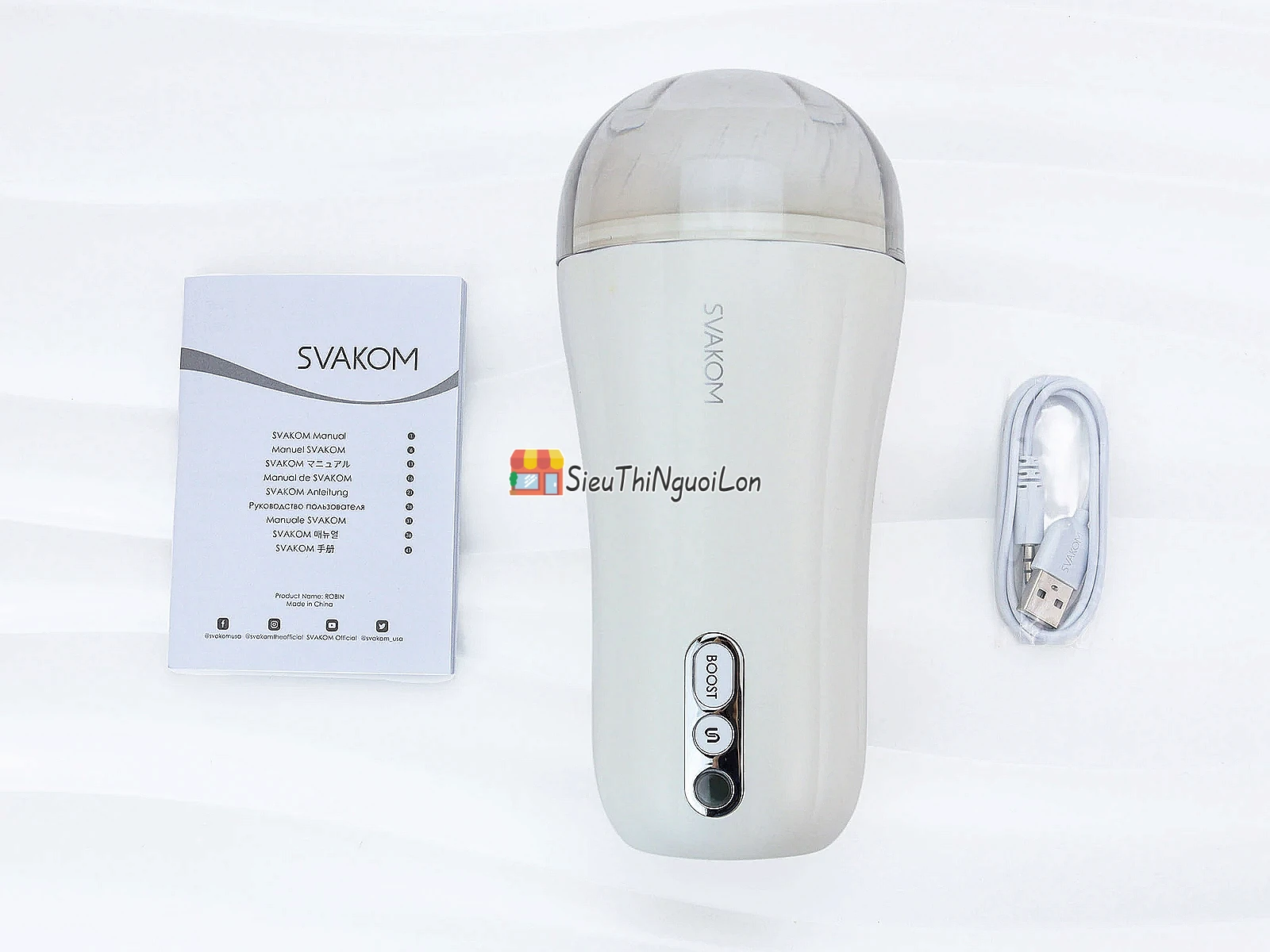 Âm đạo giả Svakom Robin – rung tự động, pin sạc chính hãng
