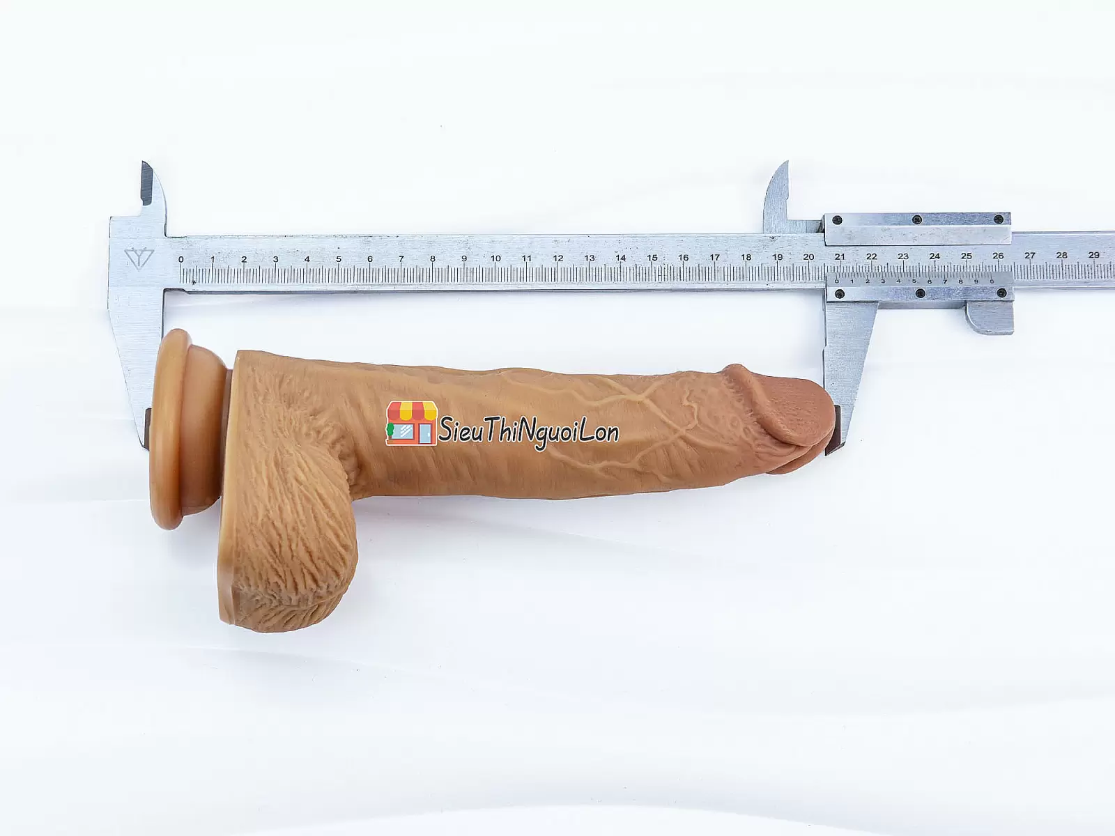 Dương vật giả có đế Yeain Real Dildo rung, thụt phát nhiệt