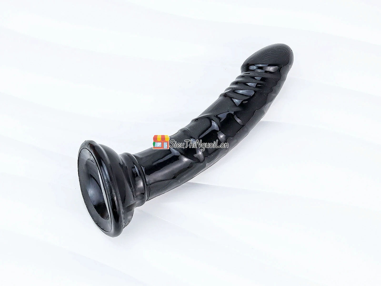 Cu giả có đế uốn cong silicon đen – đế hút chắc