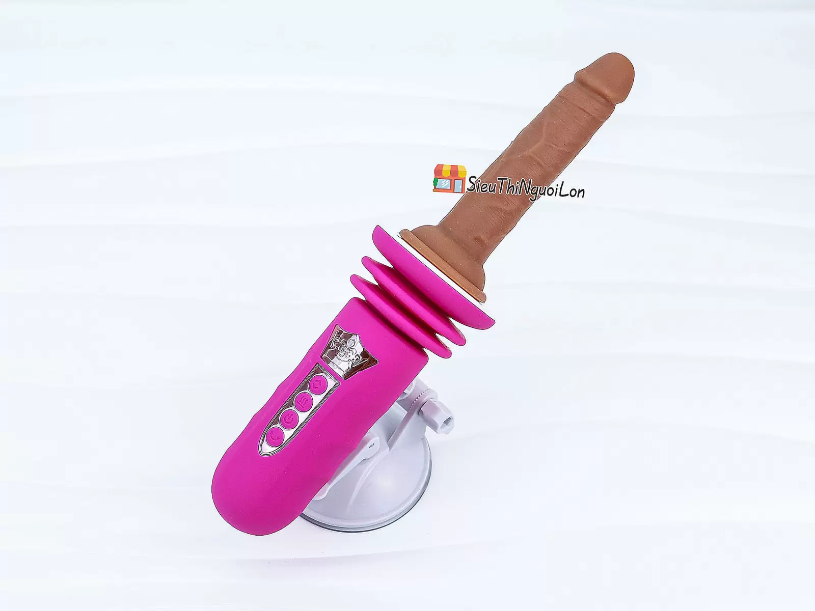 Đế gắn dương vật có đế rung thụt pin sạc (không bao gồm dương vật giả)