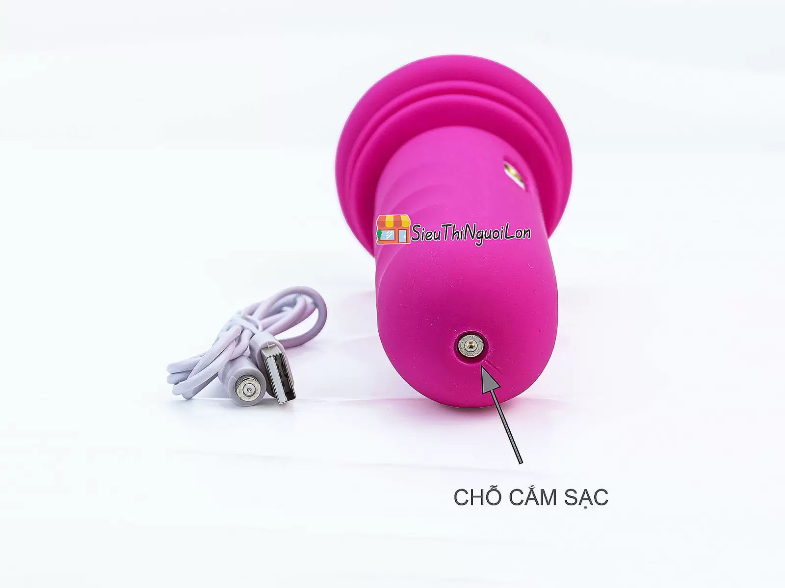 Đế gắn dương vật có đế rung thụt pin sạc (không bao gồm dương vật giả)