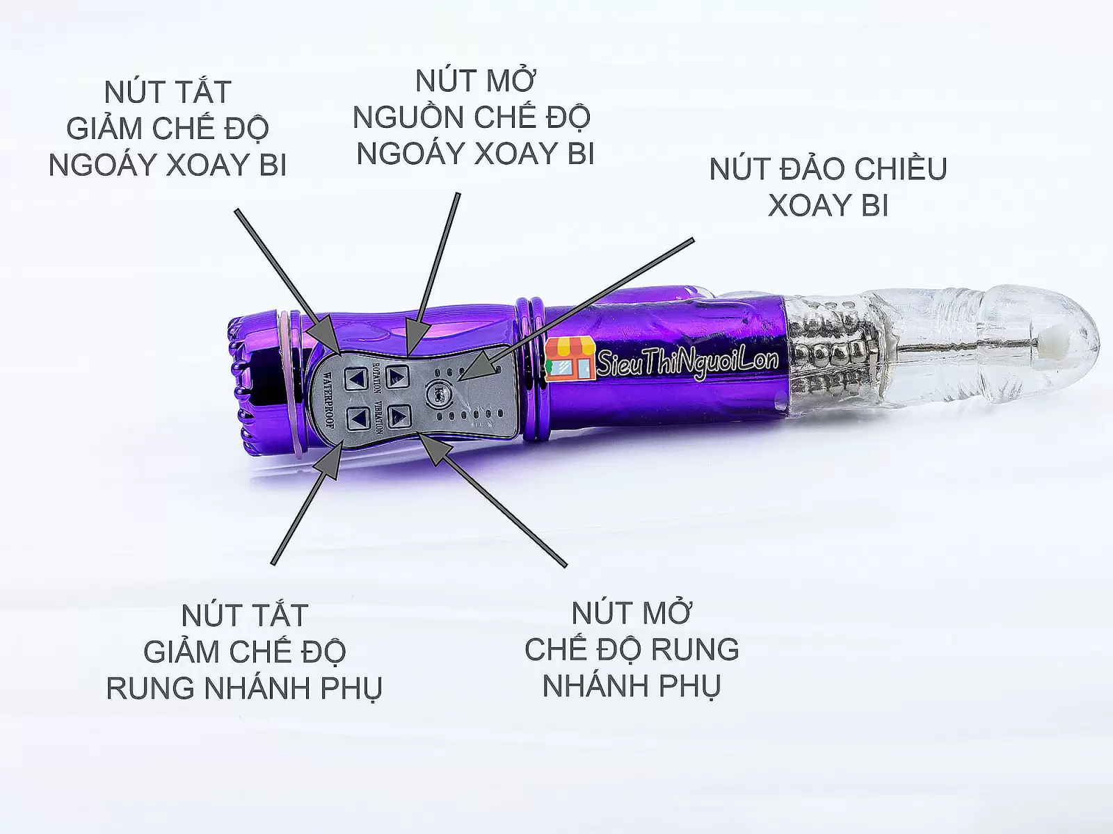 Dương vật giả đa năng Loveaider rung - ngoáy - xoay bi nhiều chế độ