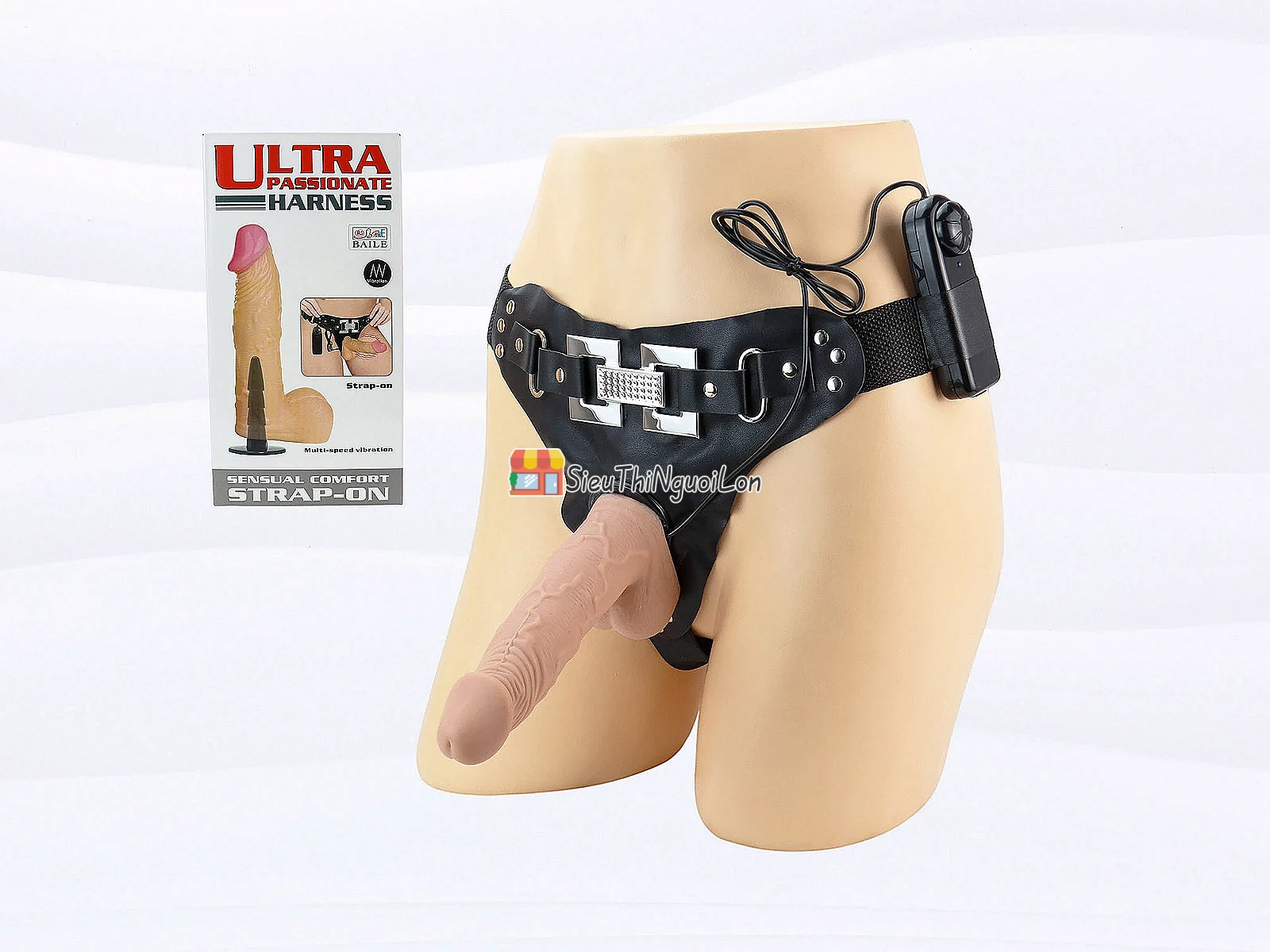 Cu giả Ultra Passionate dây đeo – silicon mềm rung