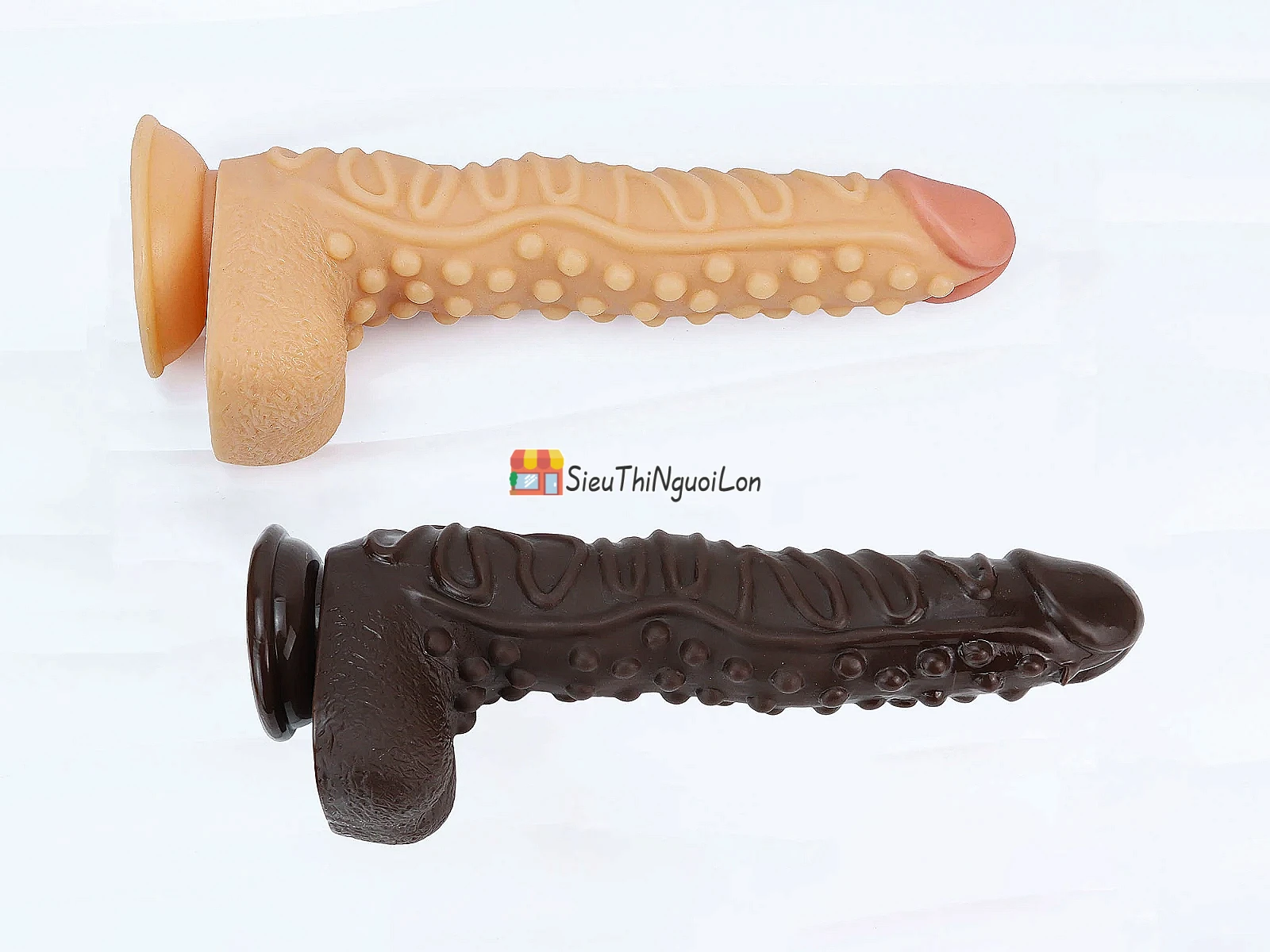 Cu giả có đế gân guốc siêu khủng – đế hút chắc, silicone