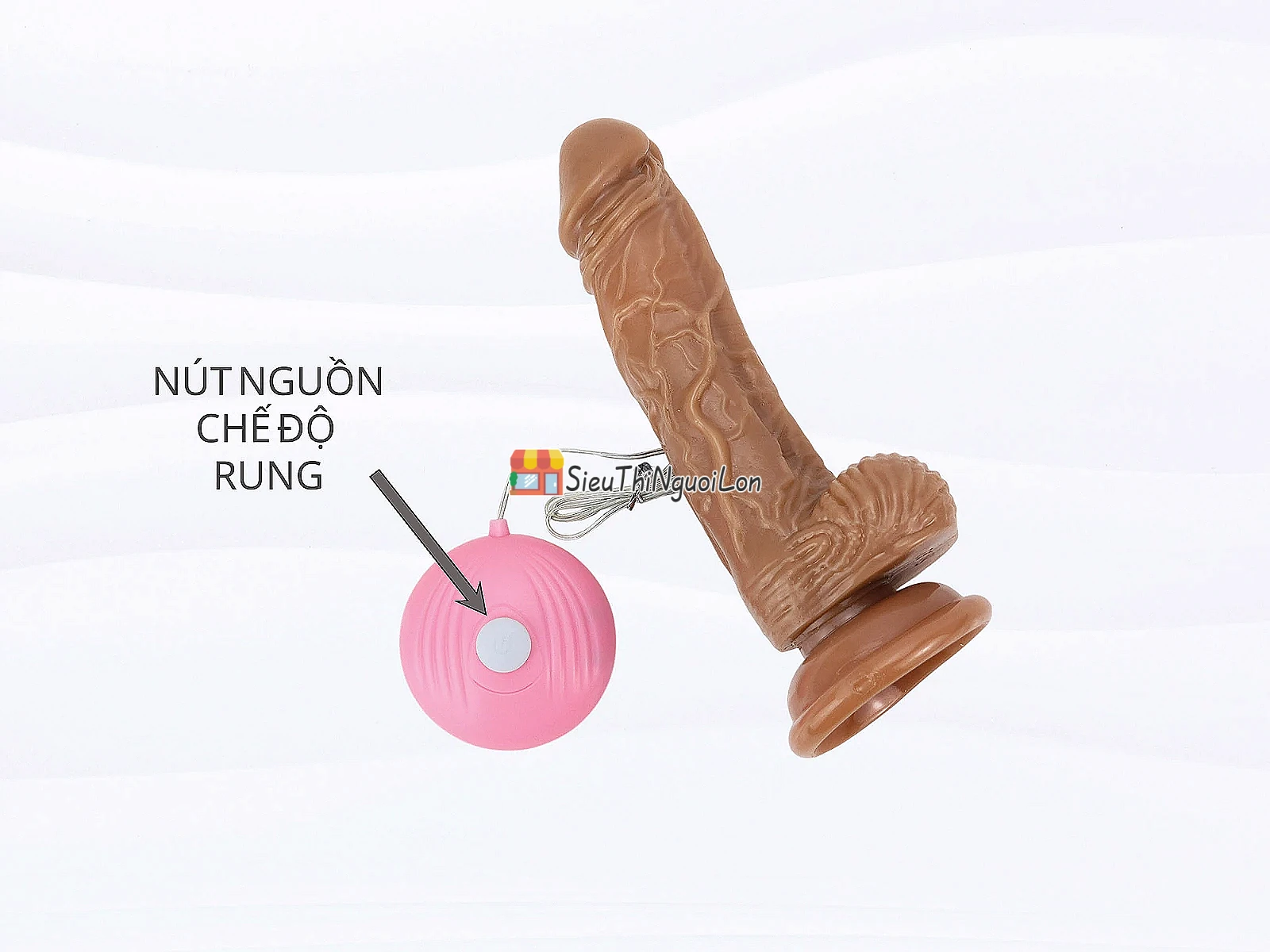 Cu giả dây đeo có bìu kèm điều khiển rung nhiều chế độ