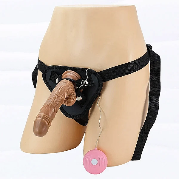 Cu giả dây đeo có bìu rung – remote điều khiển strap-on