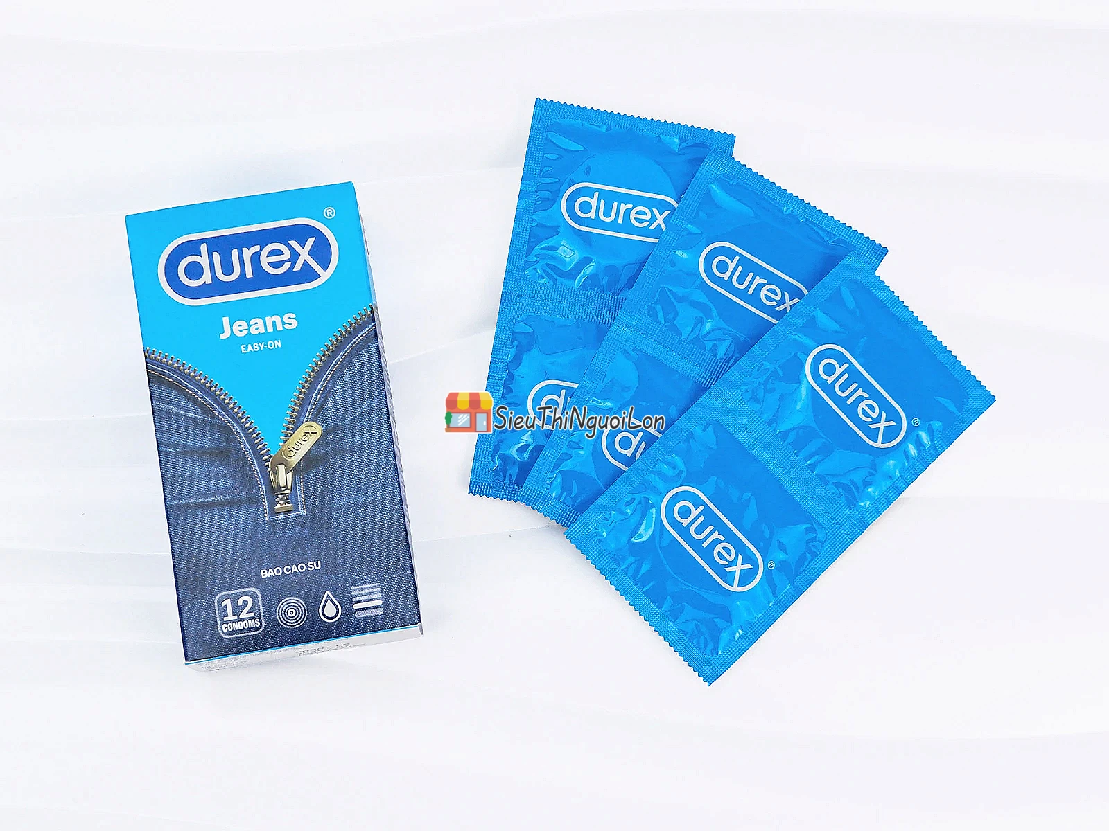 Bao cao su Durex Jeans Easy On dễ đeo, ôm vừa vặn