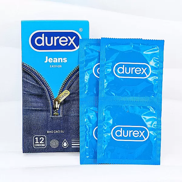 Bao cao su Durex Jeans Easy On 12 bao – dễ đeo ôm vừa