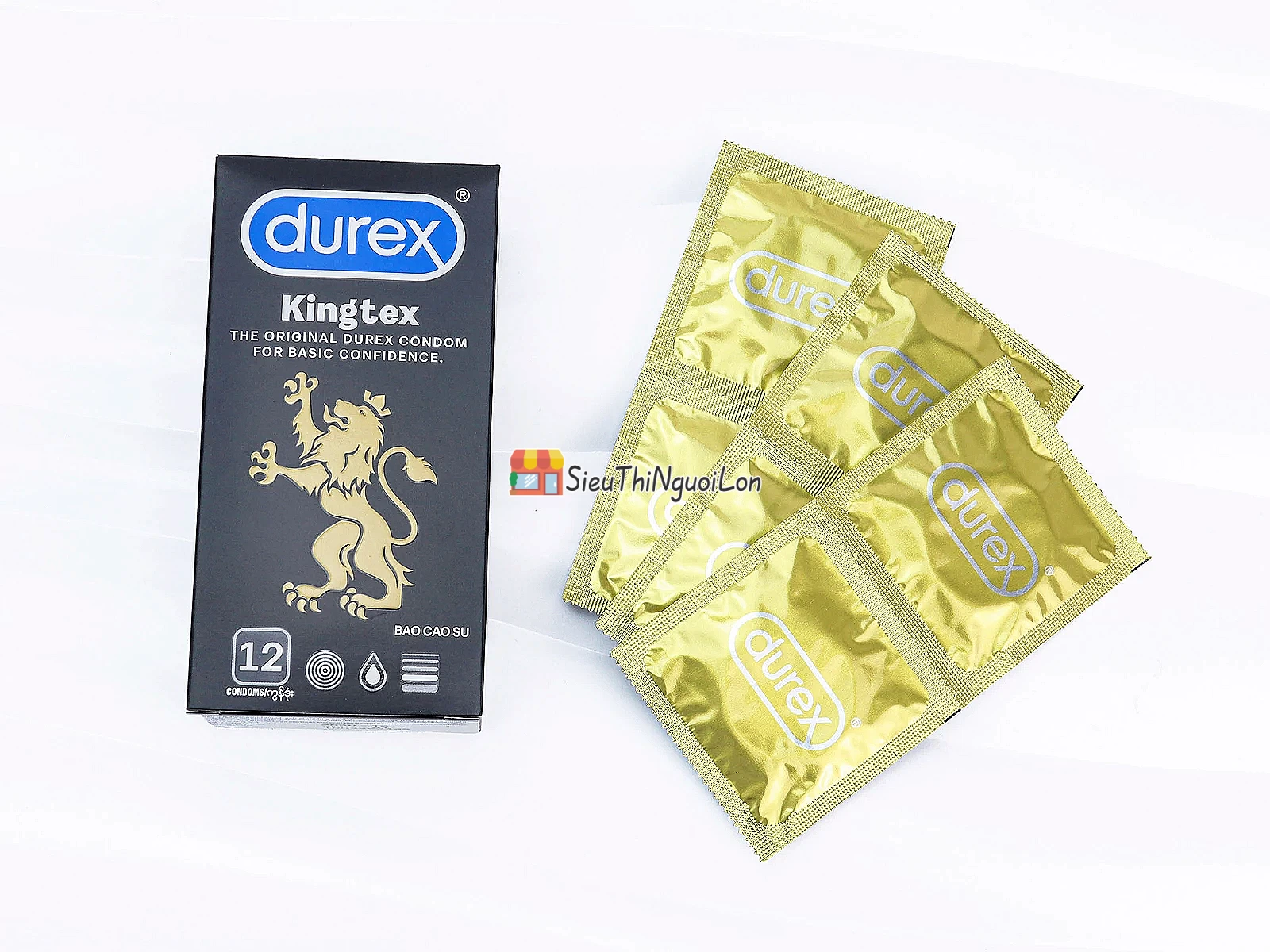 Bao cao su Durex Kingtex 12 bao co giãn tốt giúp tăng sự thoải mái