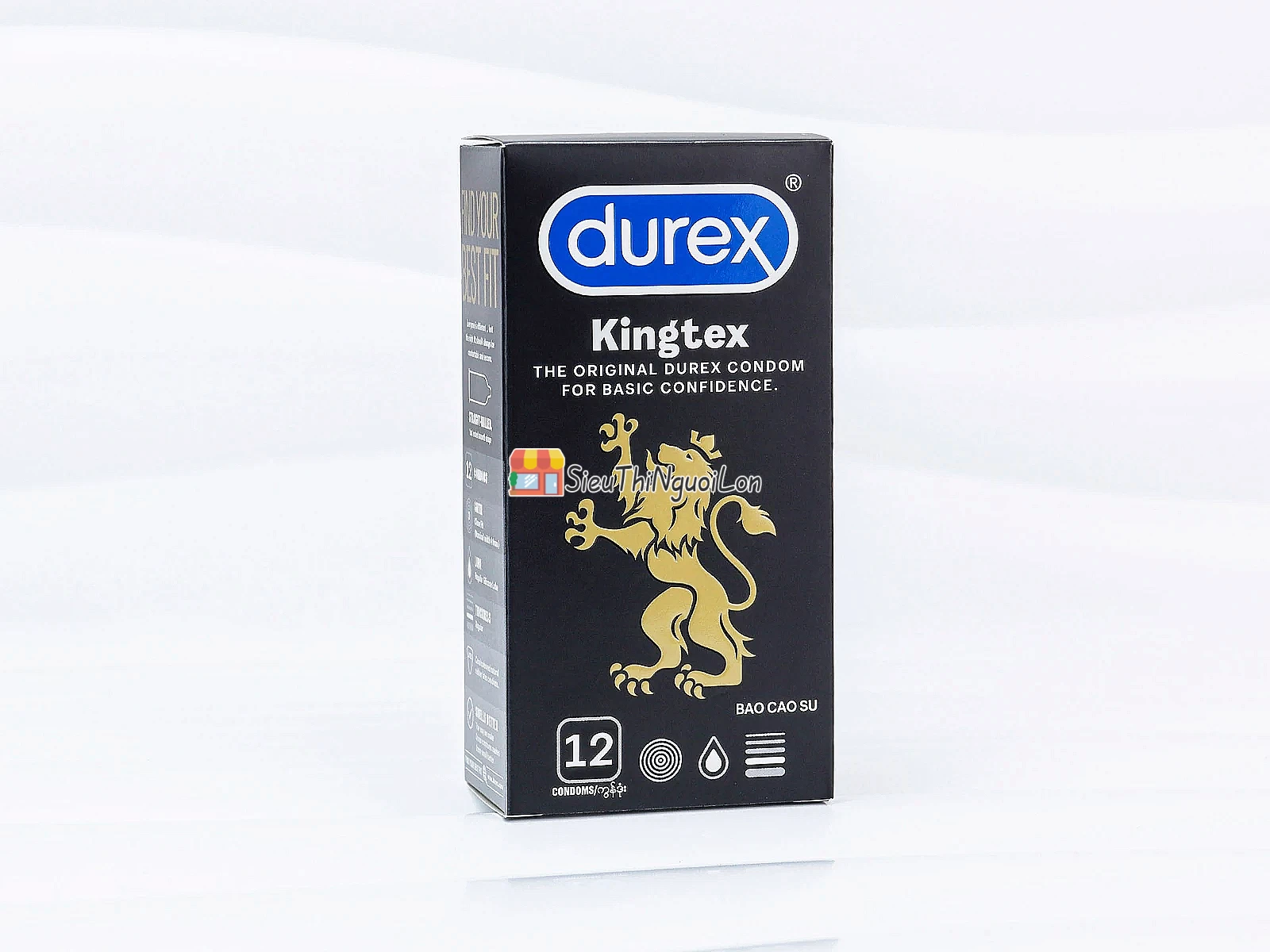 Bao cao su Durex Kingtex 12 bao co giãn tốt giúp tăng sự thoải mái