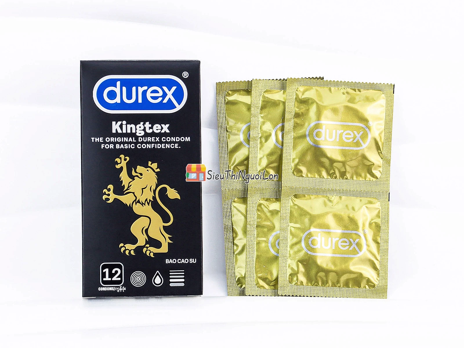Bao cao su Durex Kingtex 12 bao co giãn tốt giúp tăng sự thoải mái