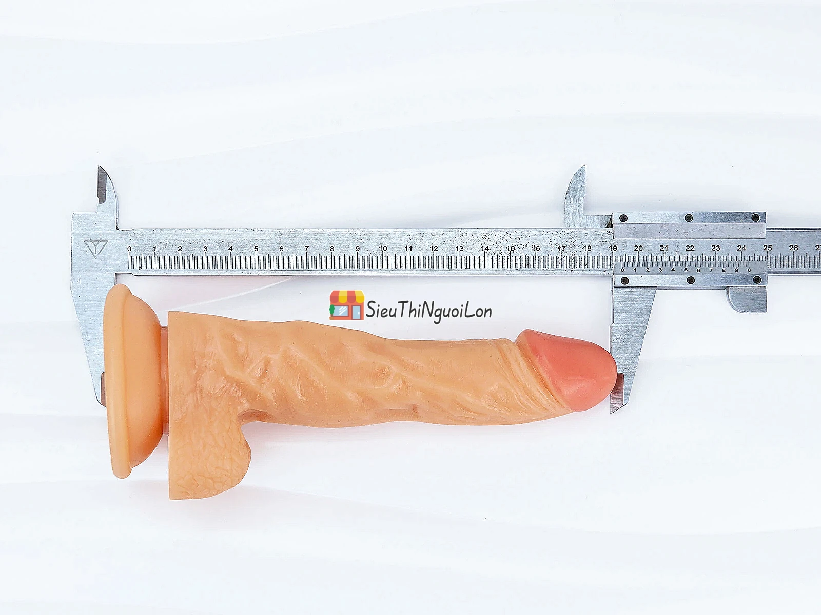 Cu giả có đế gân nổi không rung – silicone mềm, đế hút chắc