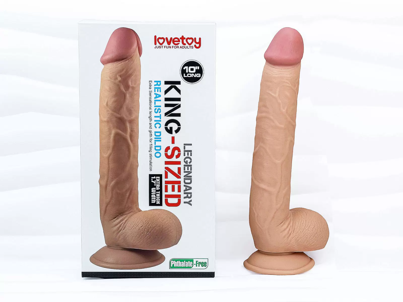 Cu giả Lovetoy King Size 10 inch – khổng lồ có đế