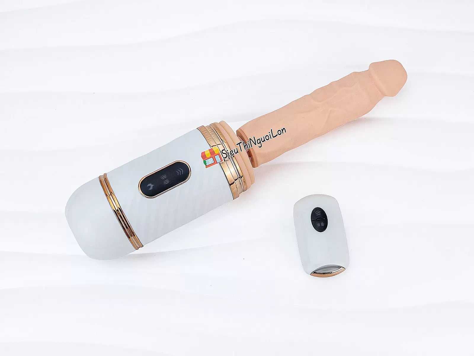 Dương vật giả Cyclone Fire có đế rung thụt remote điều khiển