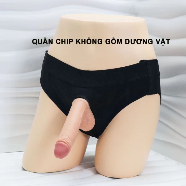 Quần chip gắn cu giả đơn – silicon strap-on nhanh